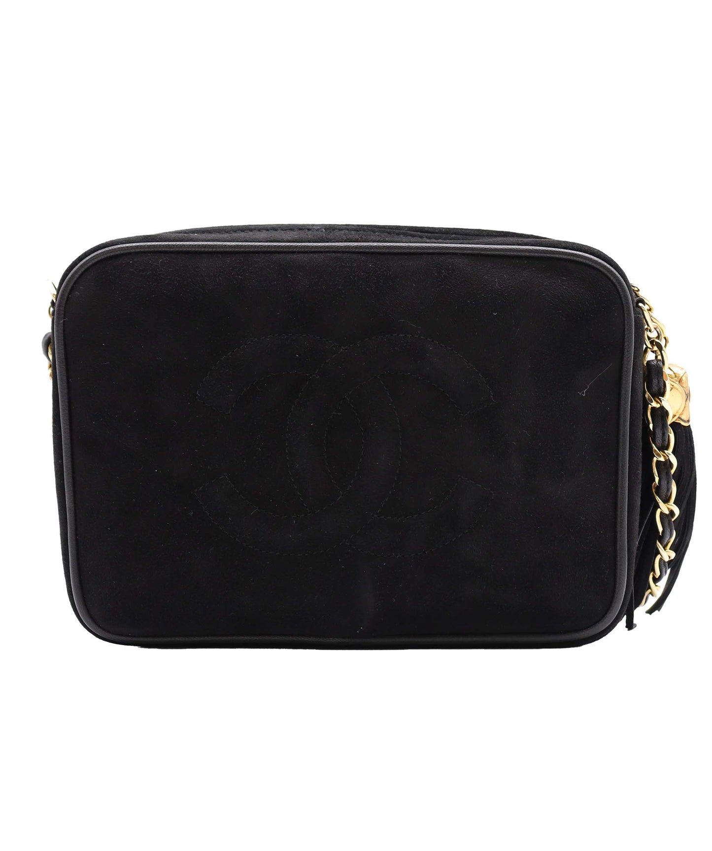 CHANEL suede fringe shoulder DXBS3488