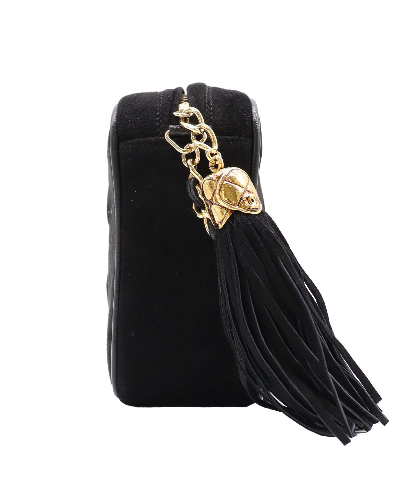 CHANEL suede fringe shoulder DXBS3488