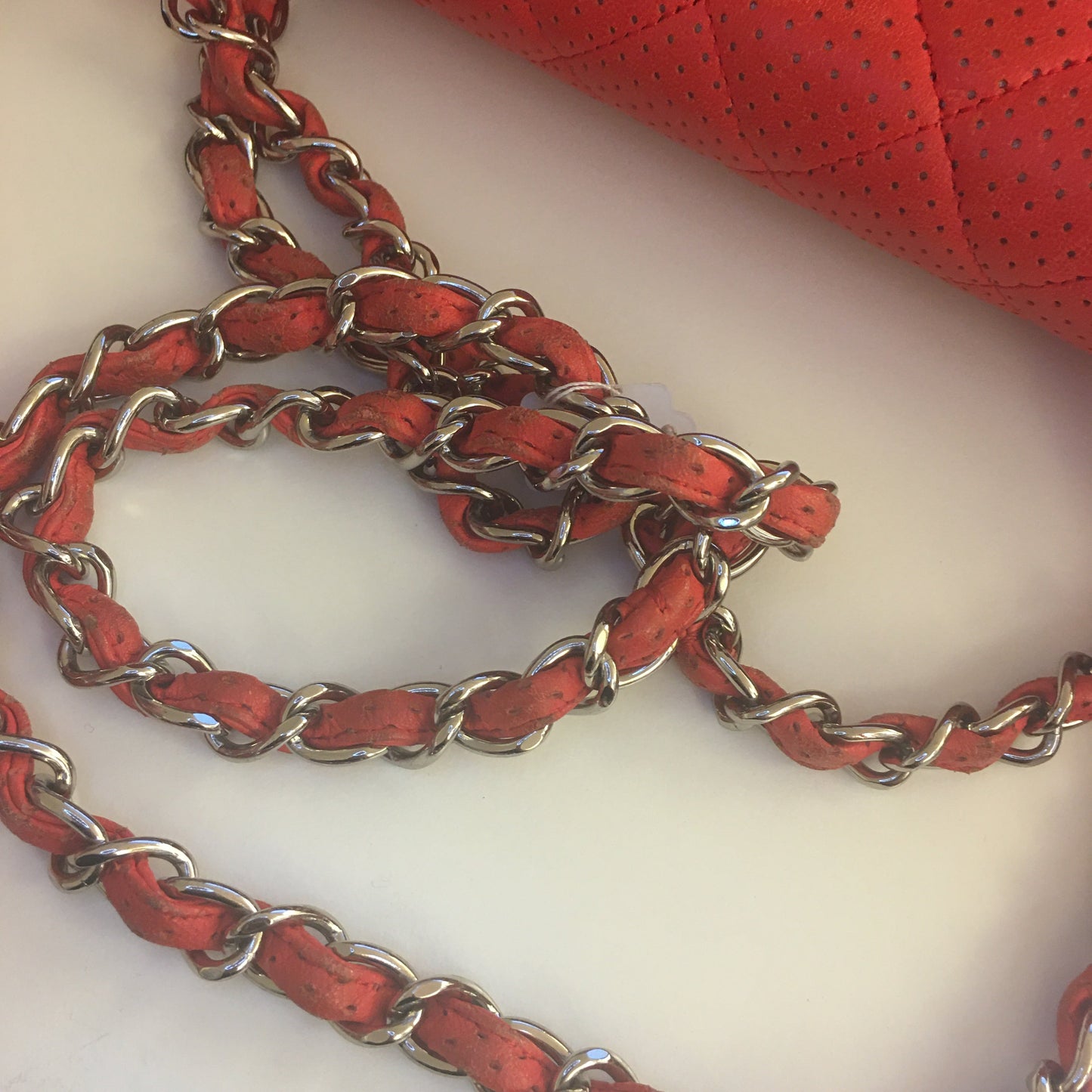 CHANEL Timeless/Classique Shoulder Bag in Red Leather