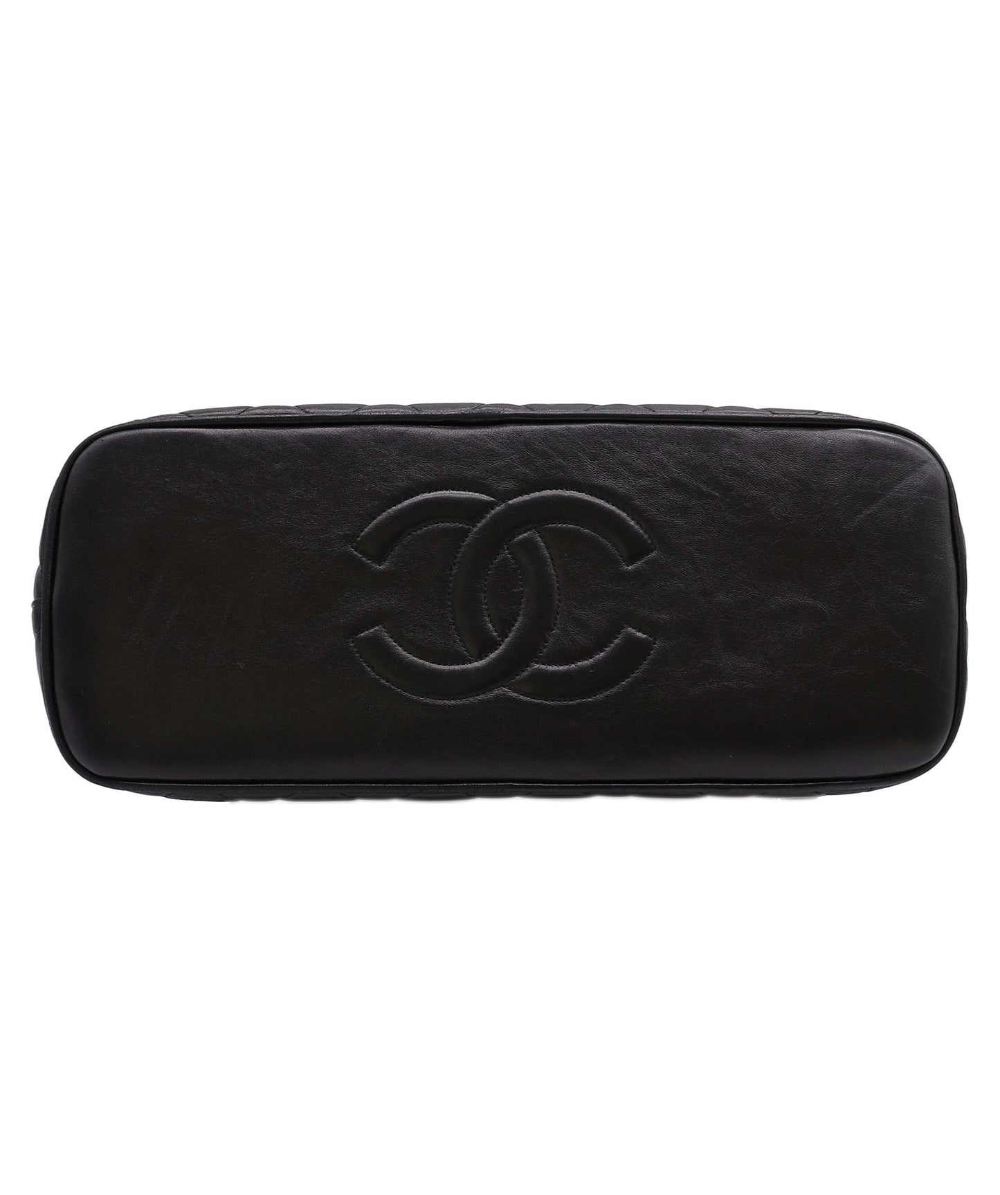 Chanel Vintage Alma Zip Tote Black Lambskin GHW #4 SKC1994