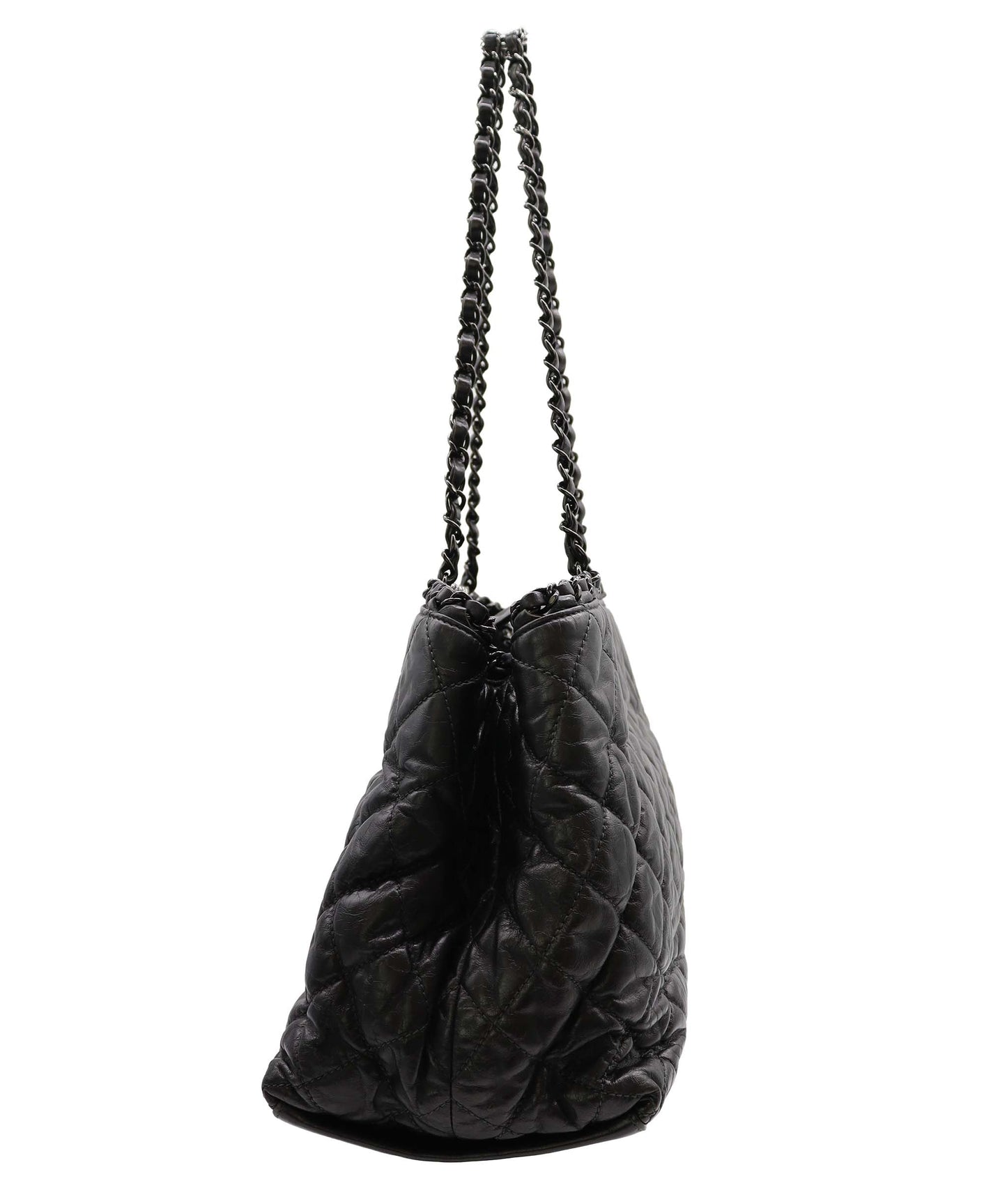 Chanel Chain Around Tote Bag Black Calfskin Black Hardware #14  SKC2012