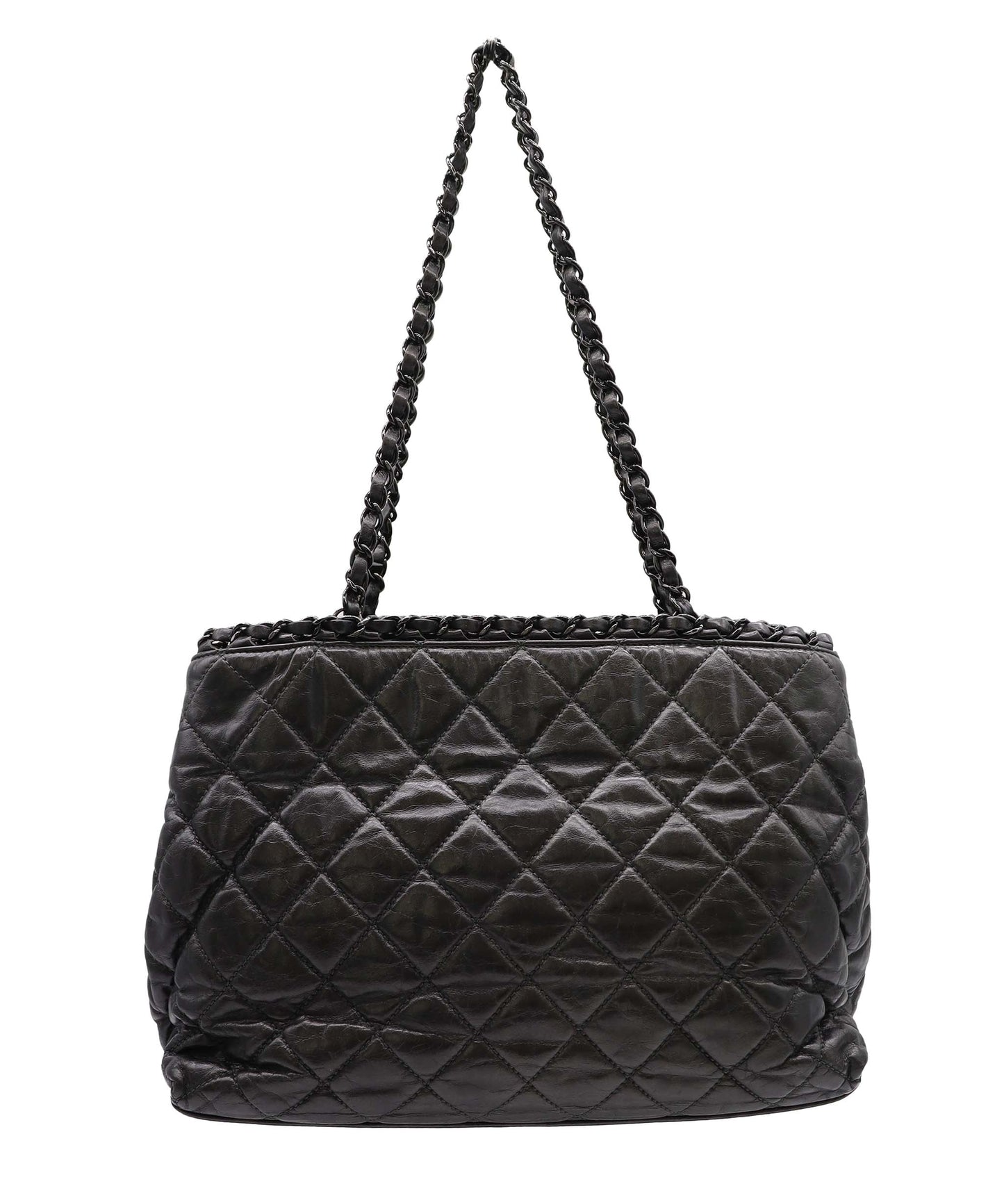 Chanel Chain Around Tote Bag Black Calfskin Black Hardware #14  SKC2012