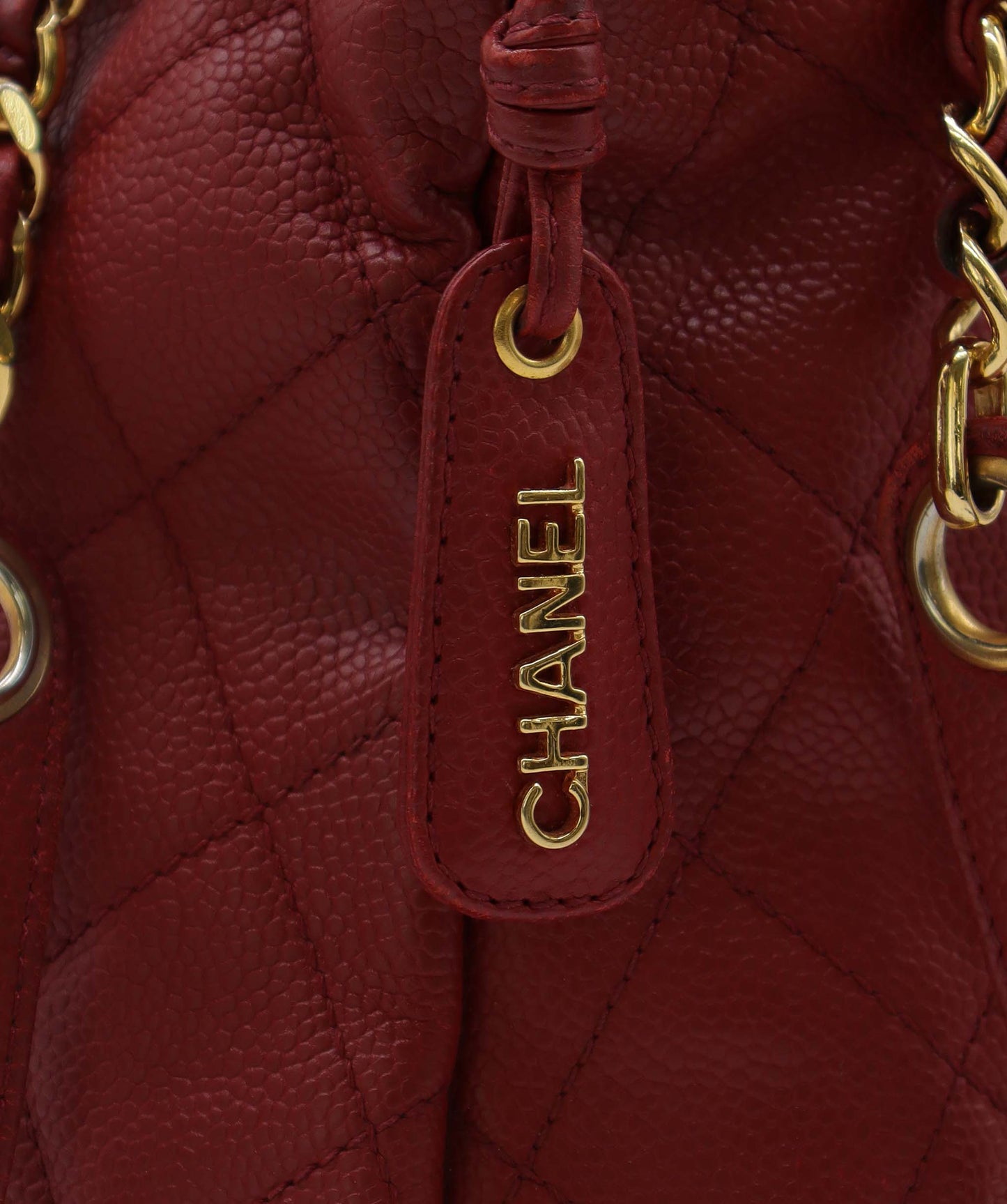 Chanel Vintage Envelope Turnlock Zip Tote Red Caviar GHW #4 SKC1995