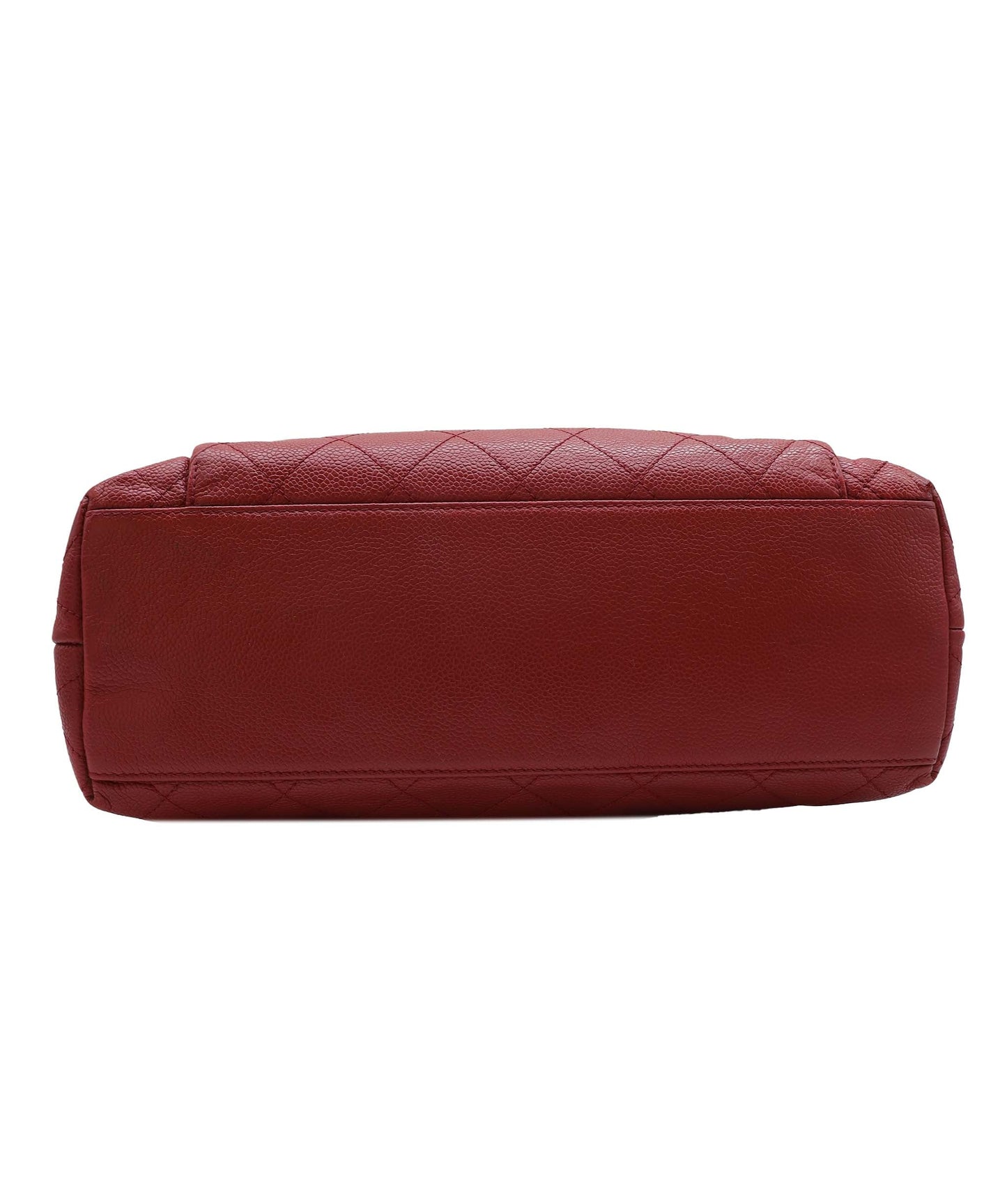 Chanel Vintage Envelope Turnlock Zip Tote Red Caviar GHW #4 SKC1995