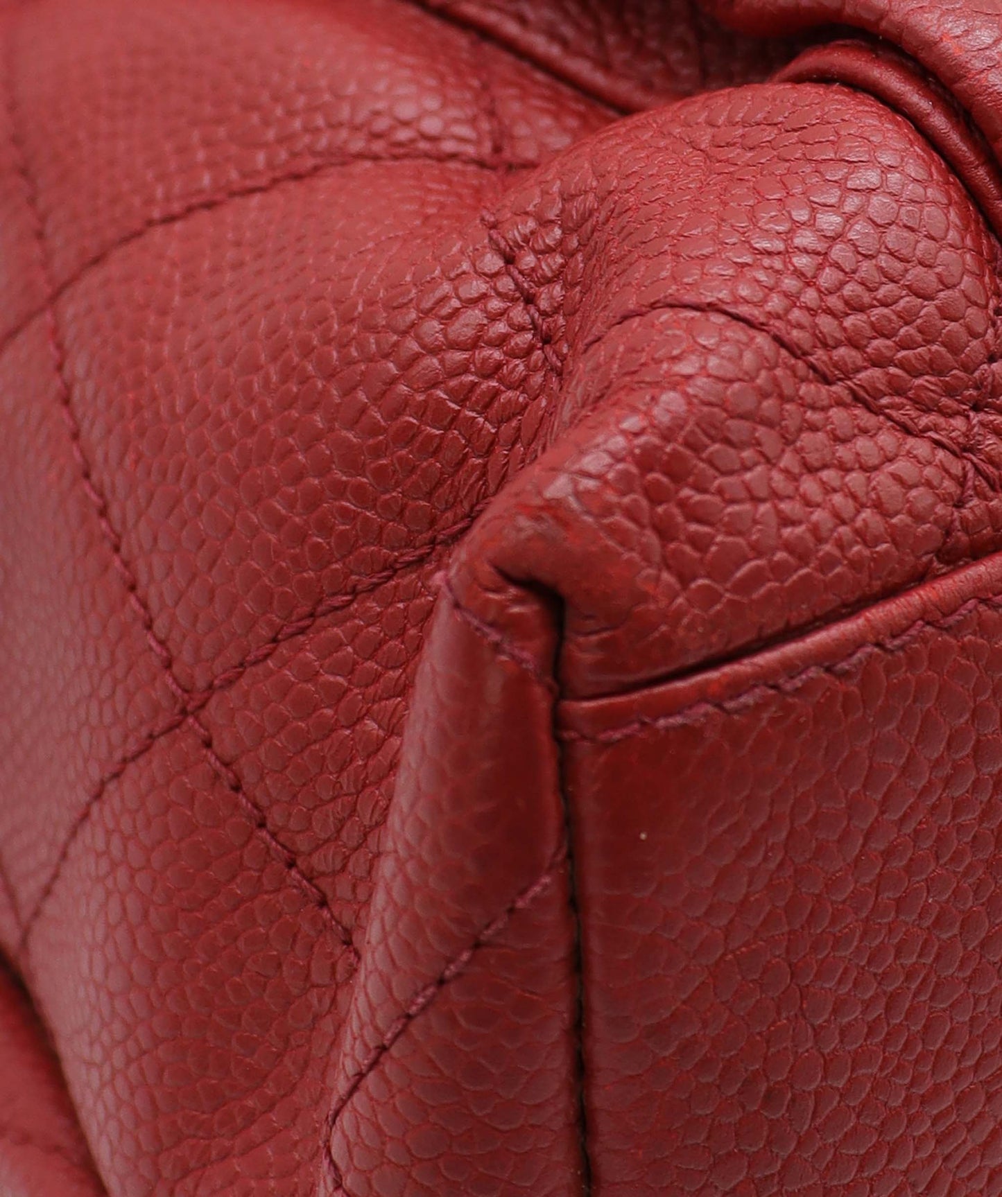 Chanel Vintage Envelope Turnlock Zip Tote Red Caviar GHW #4 SKC1995