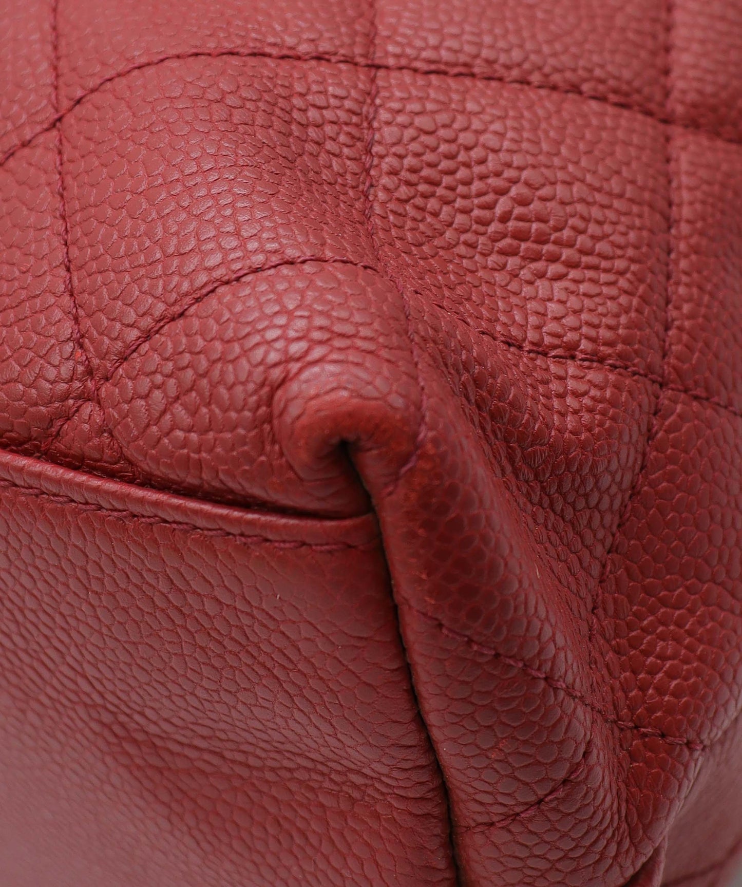 Chanel Vintage Envelope Turnlock Zip Tote Red Caviar GHW #4 SKC1995