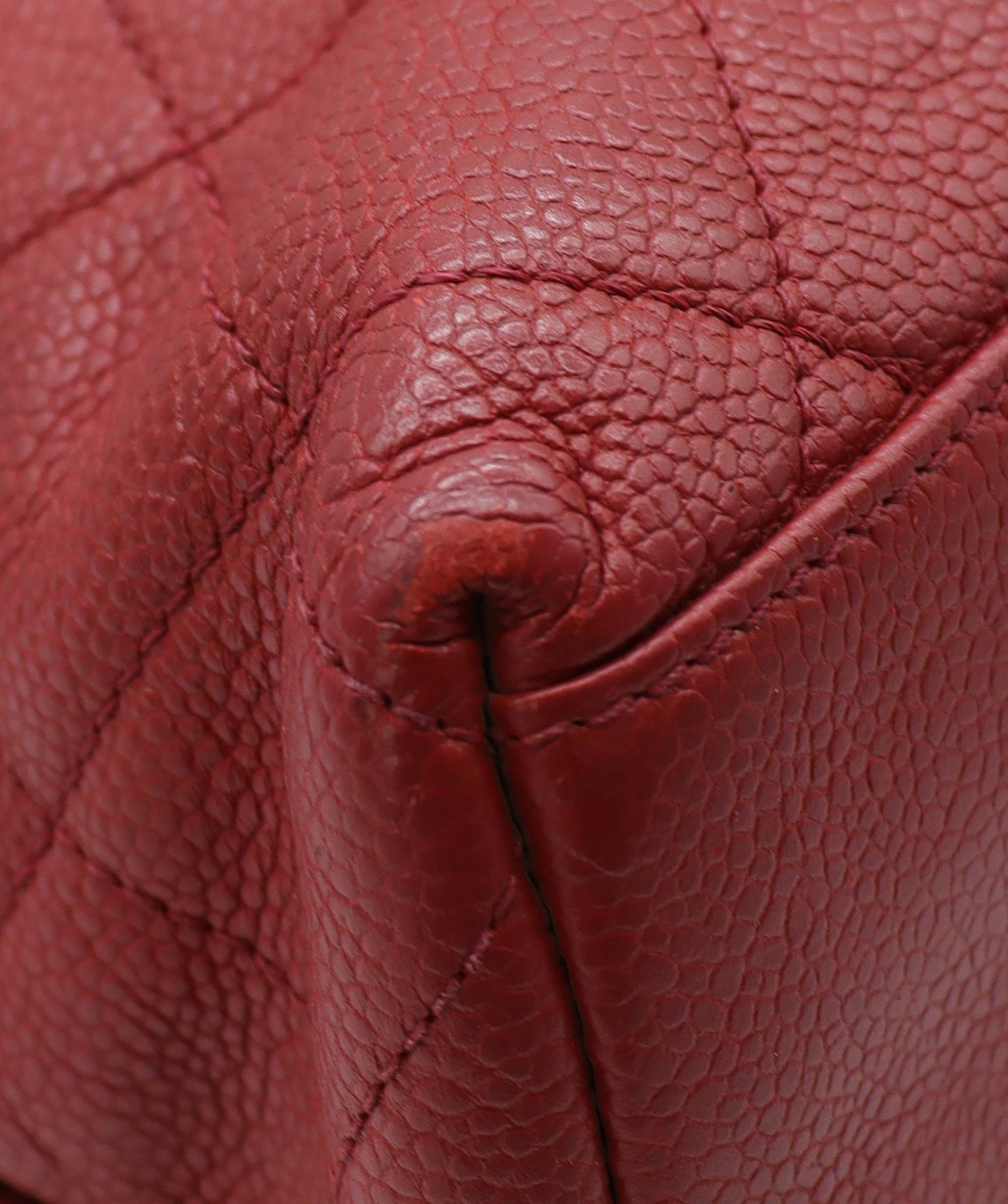 Chanel Vintage Envelope Turnlock Zip Tote Red Caviar GHW #4 SKC1995