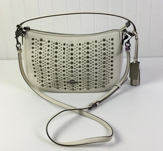Crossbody Designer By Coach In Cream, Size:Medium