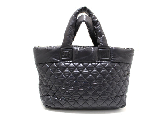 Chanel Coco Cocoon Black Quilted Nylon Reversible Tote