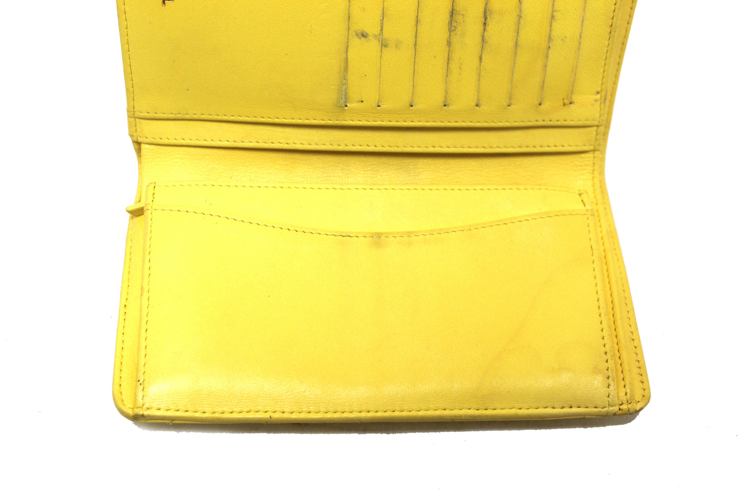 Chanel Yellow Quilted Lambskin Leather Wallet