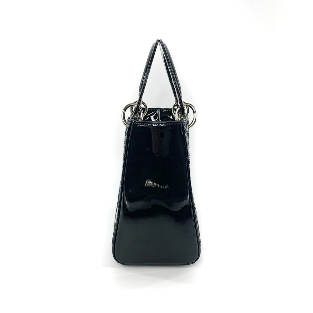 Medium Lady Dior Bag Black Patent