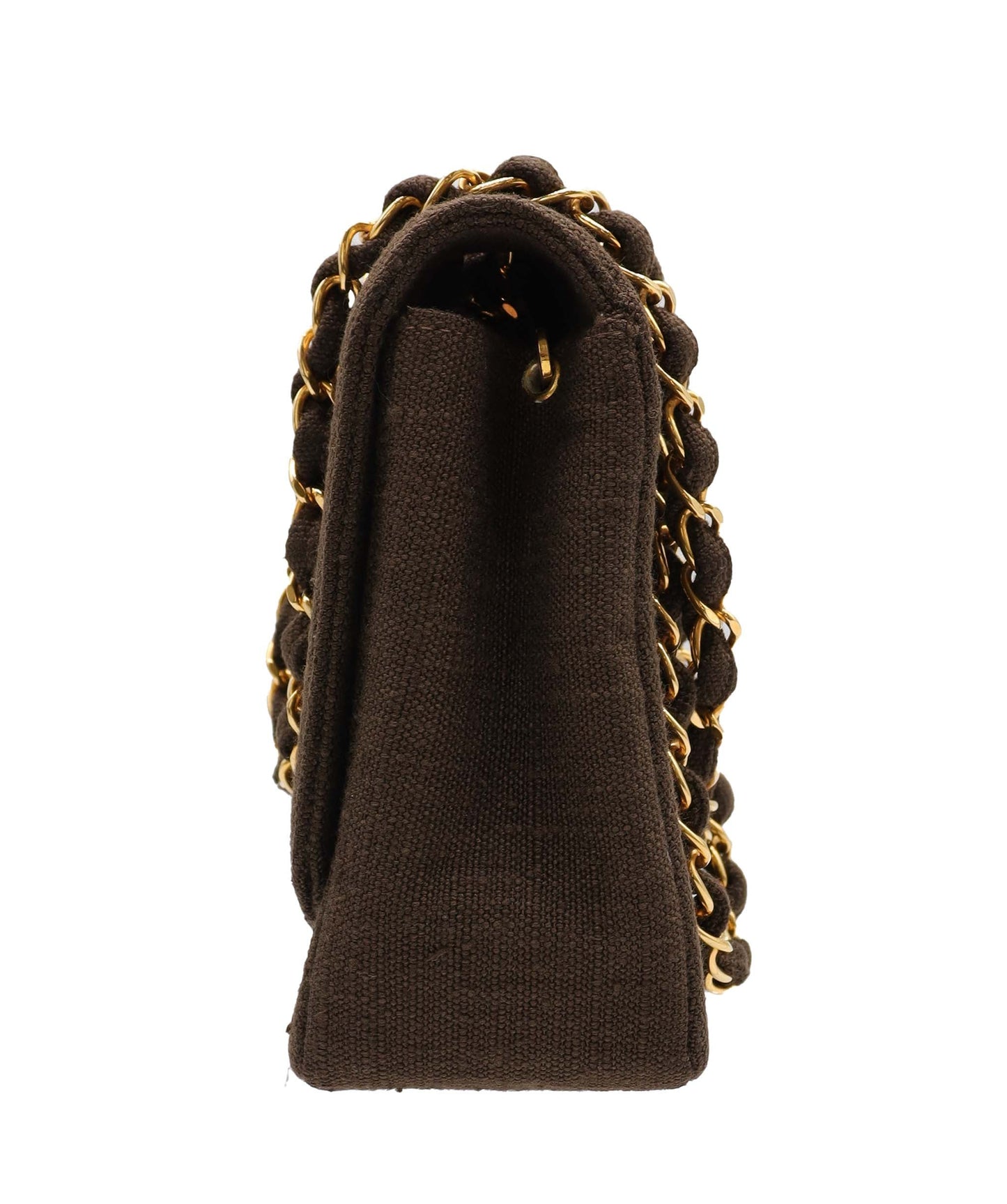 Chanel Diana Flap Bag Brown Fabric C24040084 ASC5872