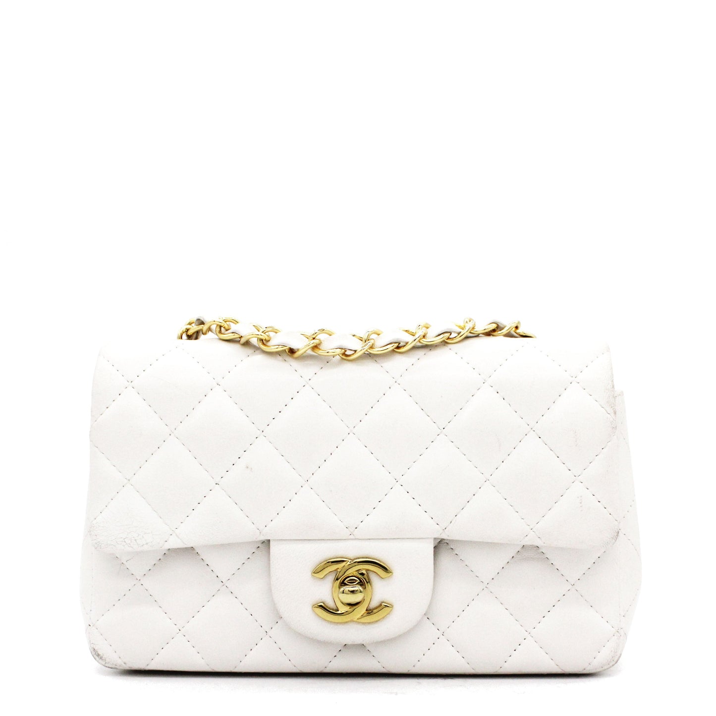 Chanel Classic Flap Mini Quilted Lambskin White