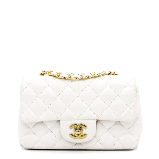 Chanel Classic Flap Mini Quilted Lambskin White