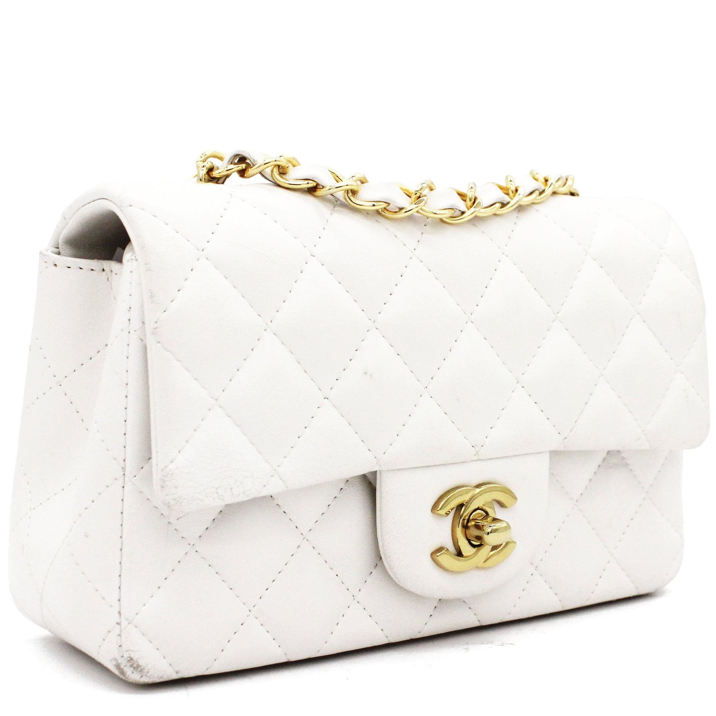 Chanel Classic Flap Mini Quilted Lambskin White