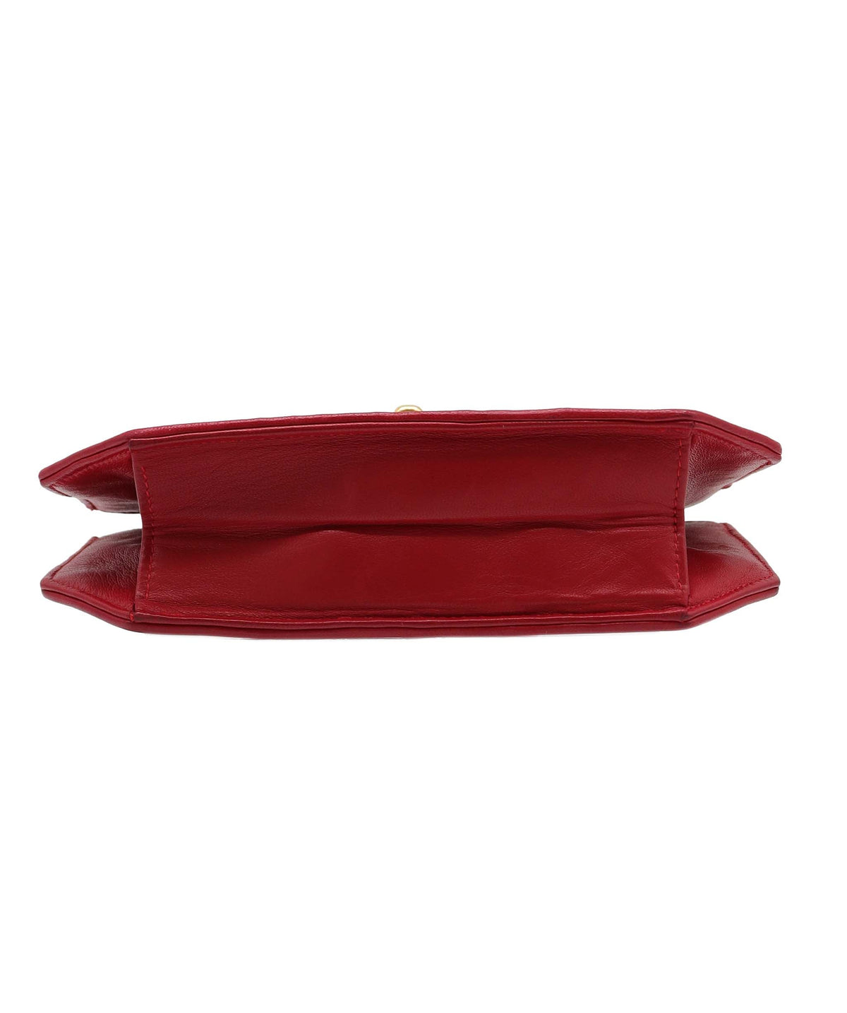 Chanel Octagon Flap B Red Lambskin C25012096 ASC5860
