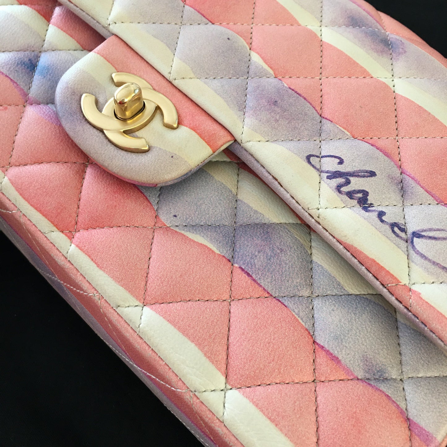 CHANEL Timeless/Classique Shoulder Bag in Multicolor Leather