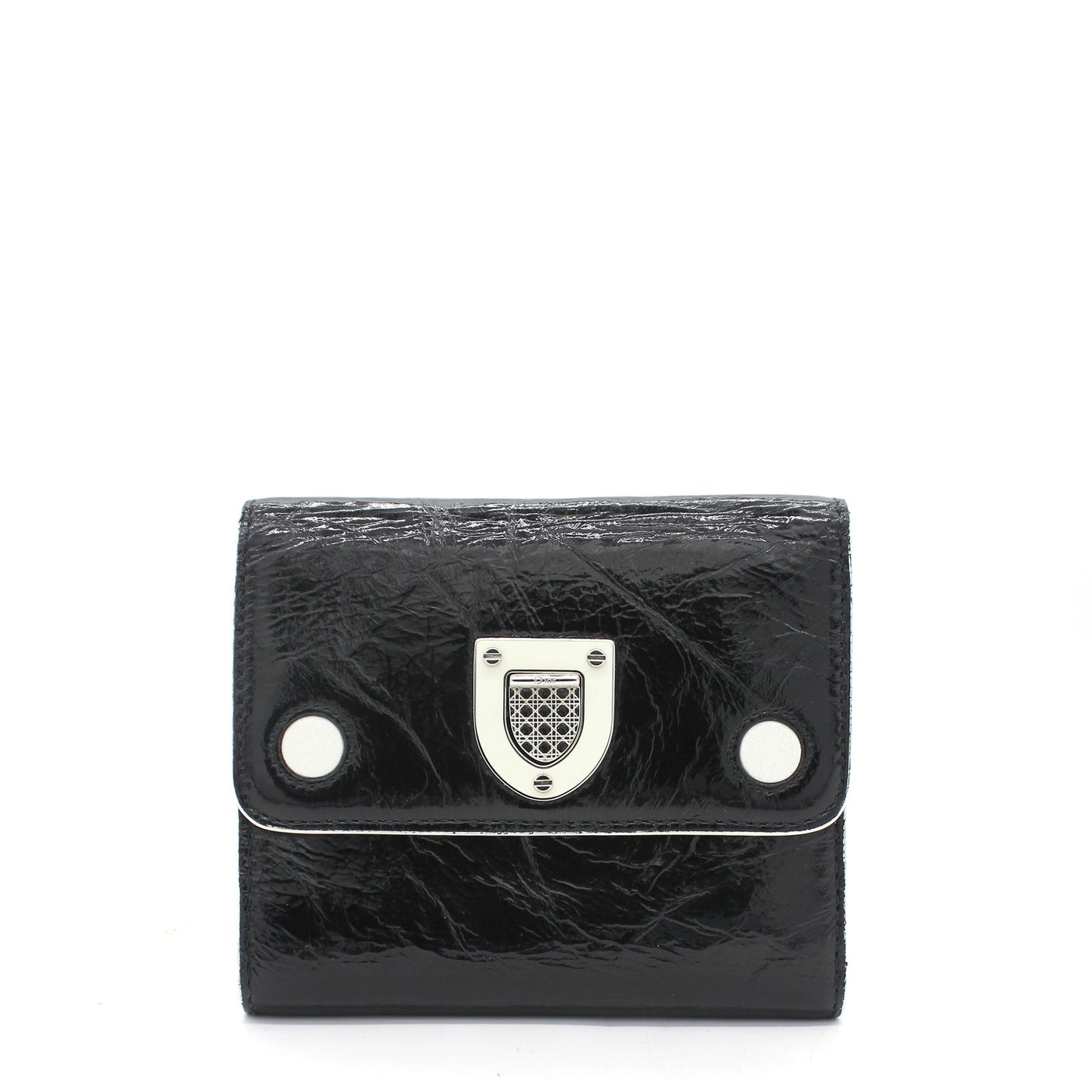 Dior Patent Leather Diorama Wallet Black