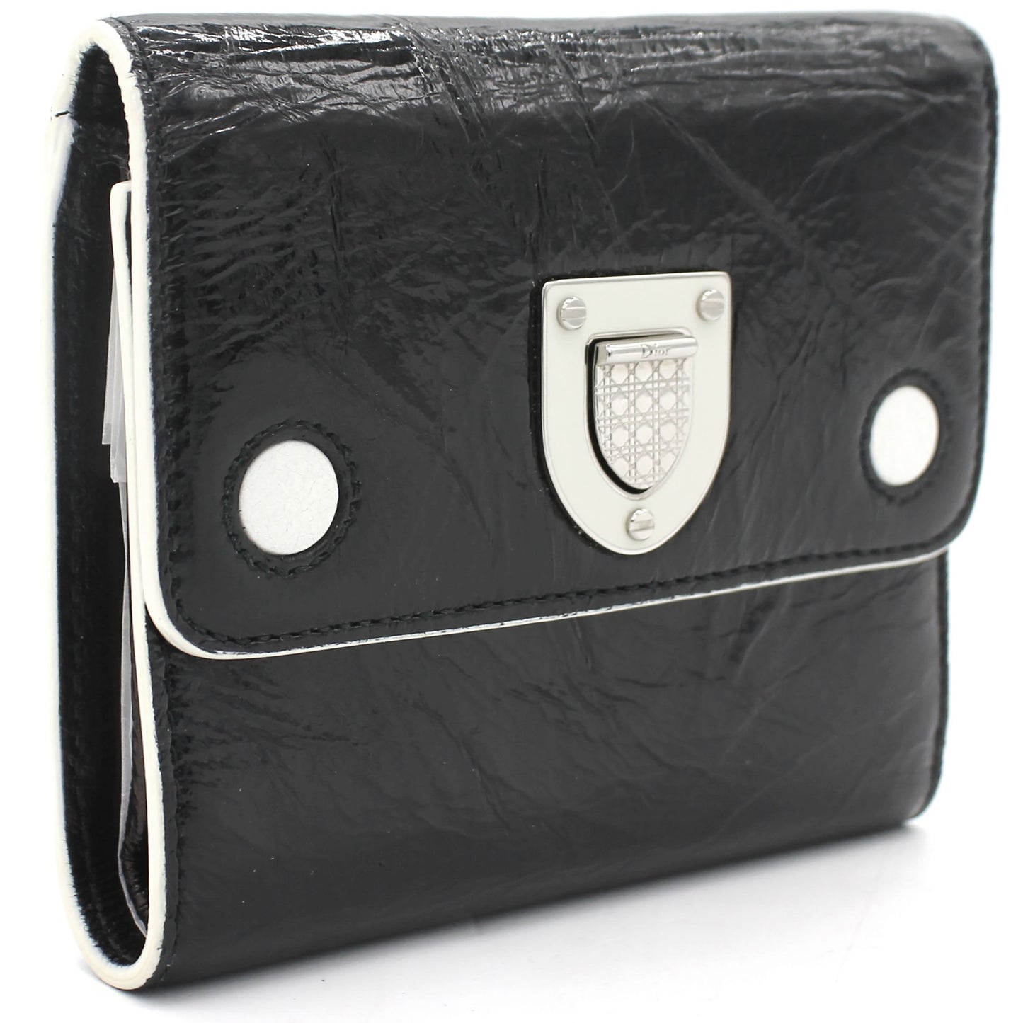 Dior Patent Leather Diorama Wallet Black