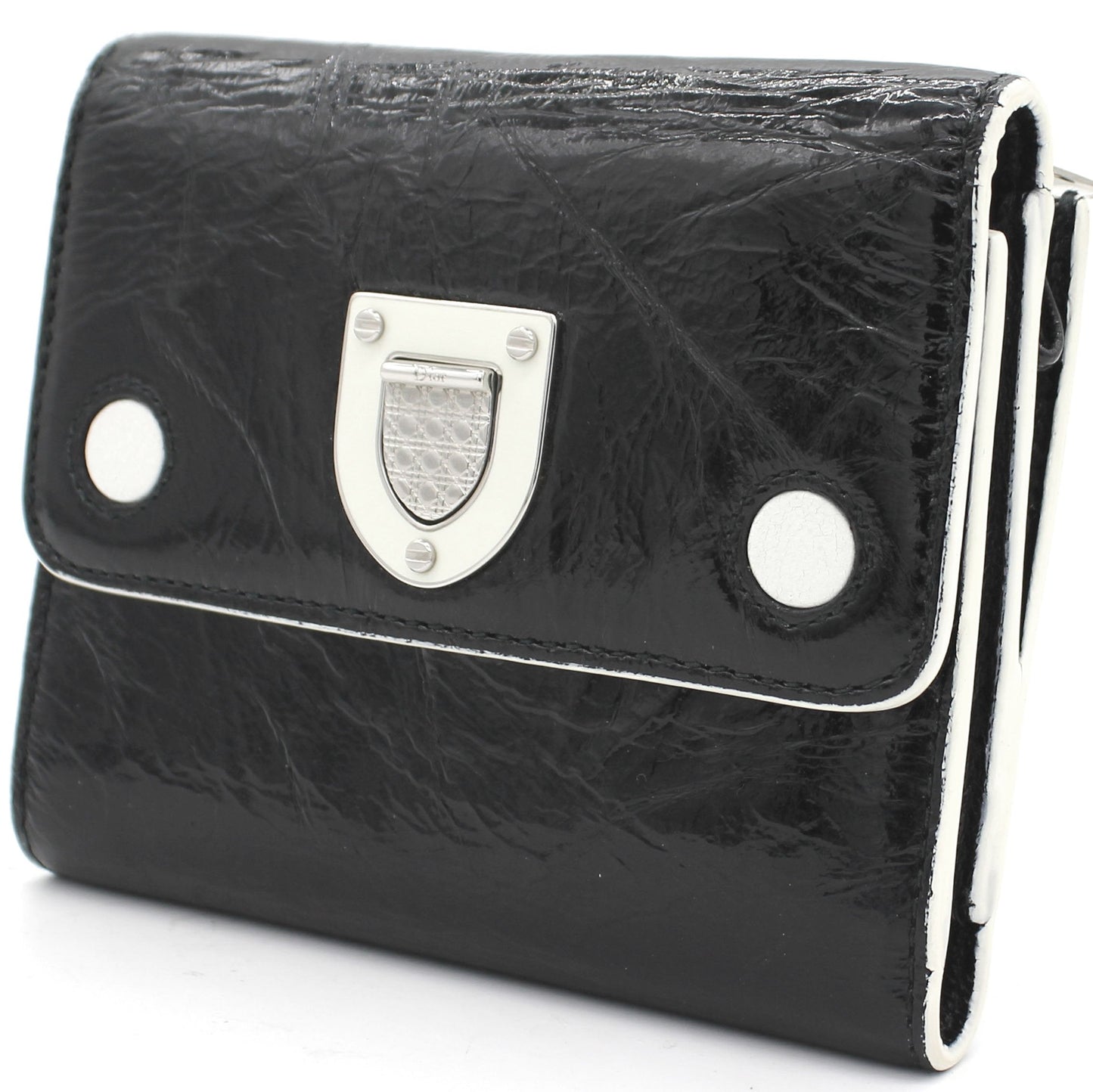 Dior Patent Leather Diorama Wallet Black