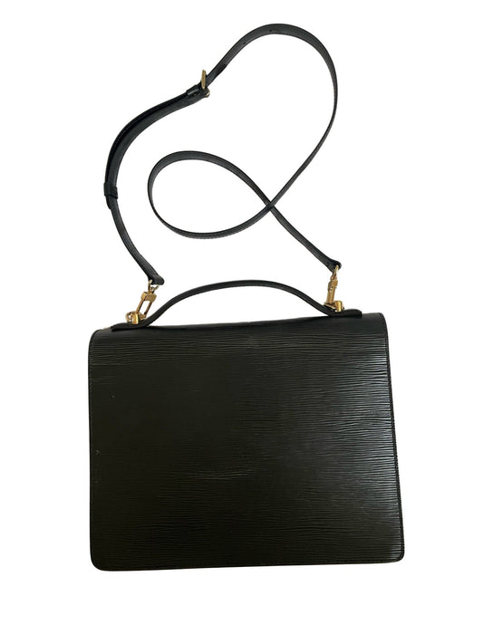 Louis Vuitton Monceau Black Epi Bag