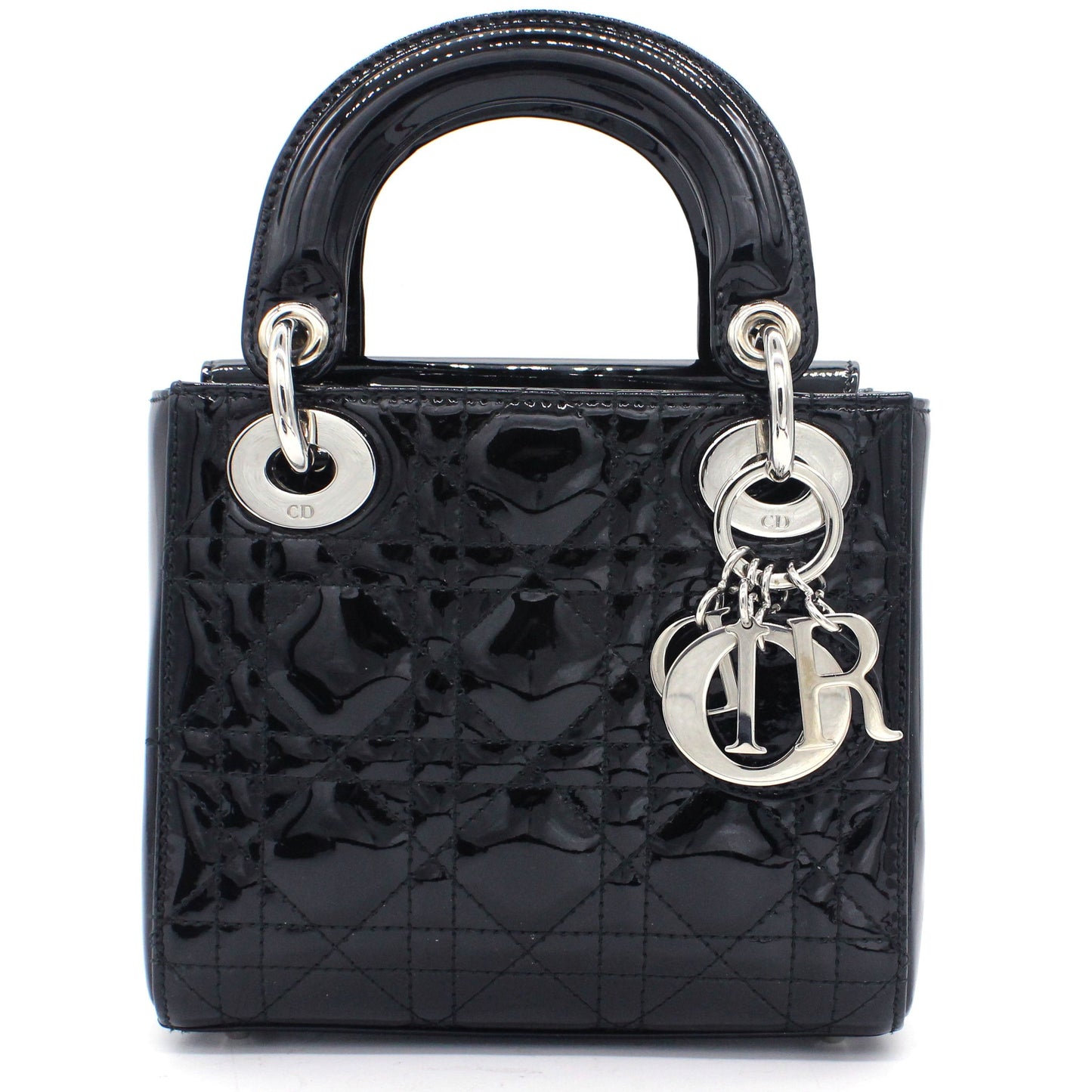 Dior Mini Lady Dior Bag in black Patent Leather