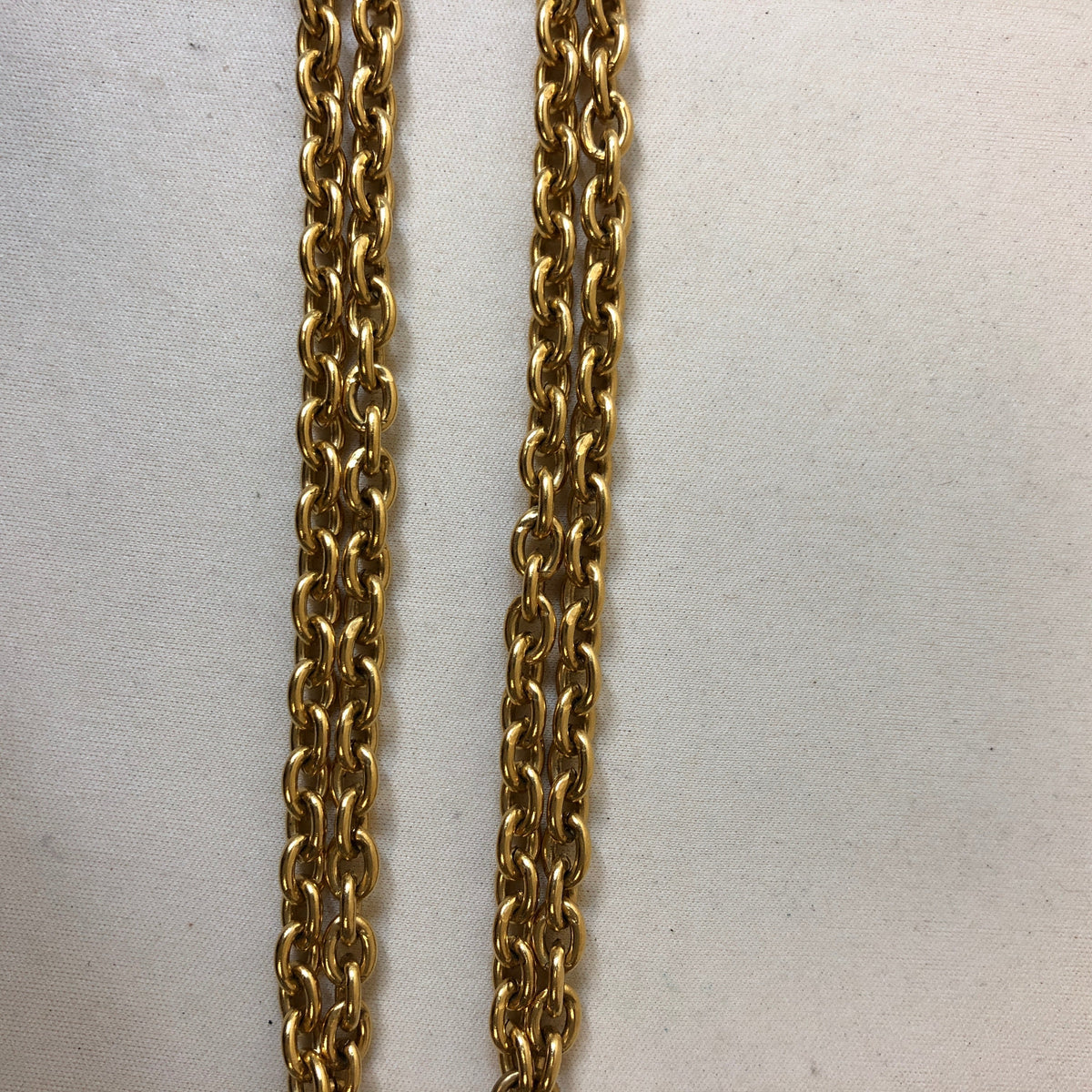 Top Quality Chanel Gold Pearl CC Cutout Necklace Sku# 62966