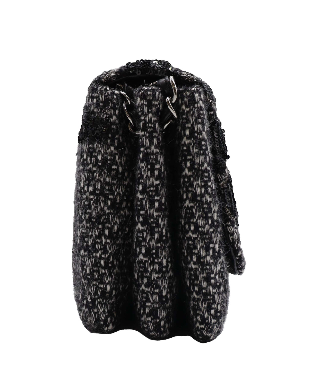 Chanel Single Flap Ba Black Sequin C24090055 ASC5891