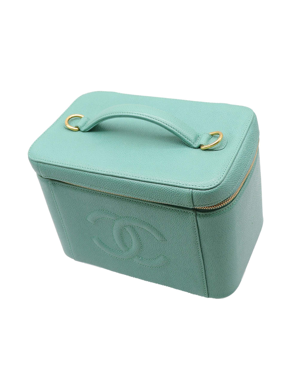 Chanel Vanity 2way Teal Caviar C24123283 ASC5920