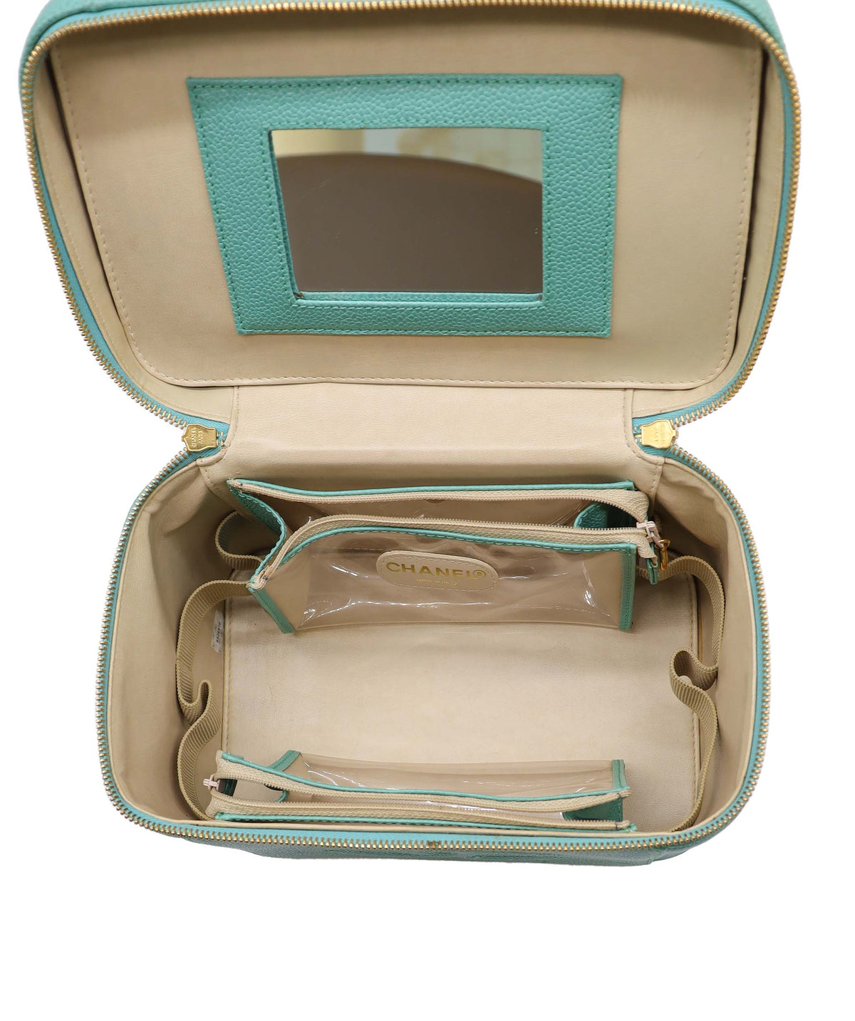 Chanel Vanity 2way Teal Caviar C24123283 ASC5920