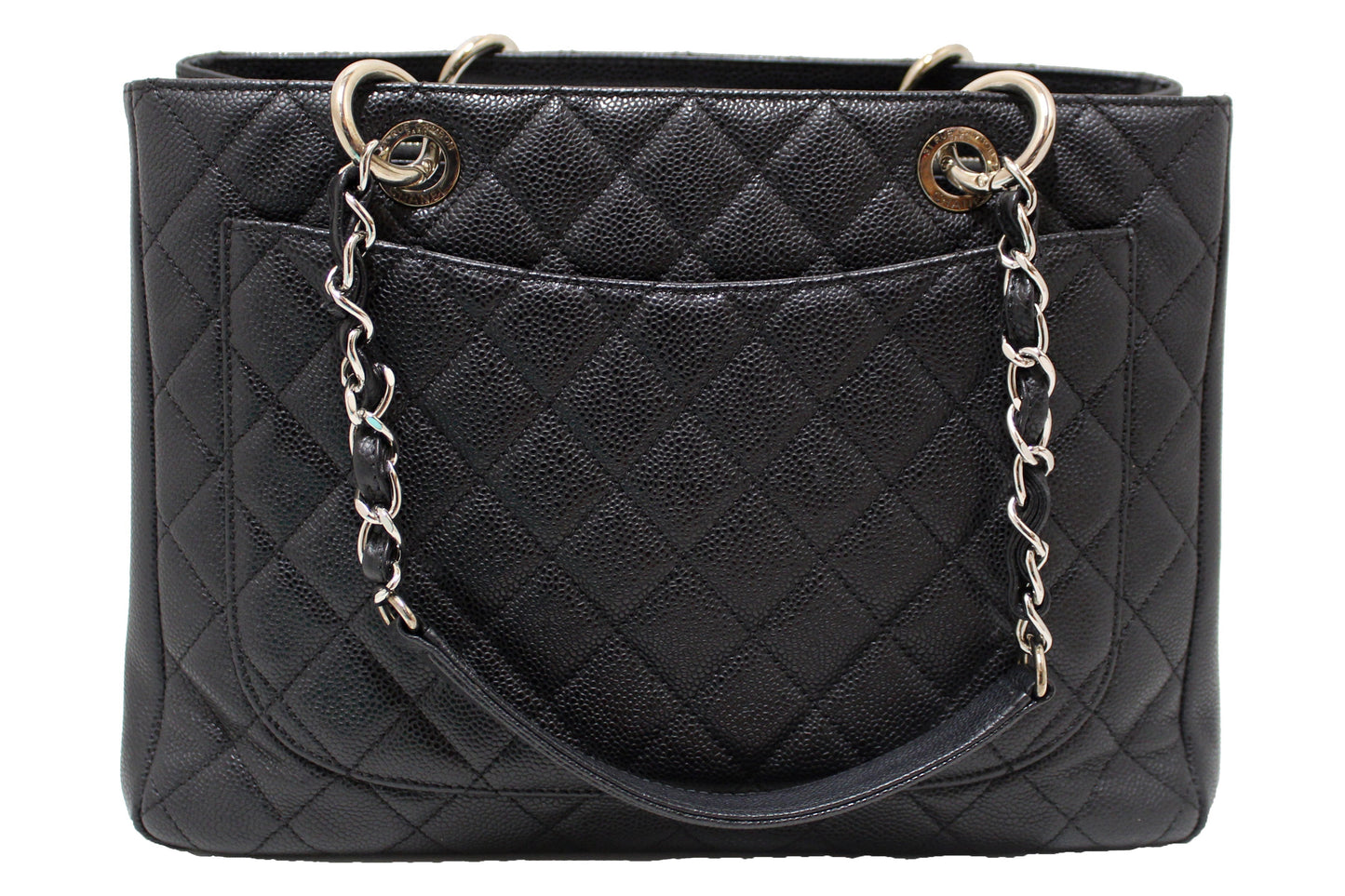 Chanel Black Quilted Caviar Leather Grand Shopper Tote Shoulder Bag