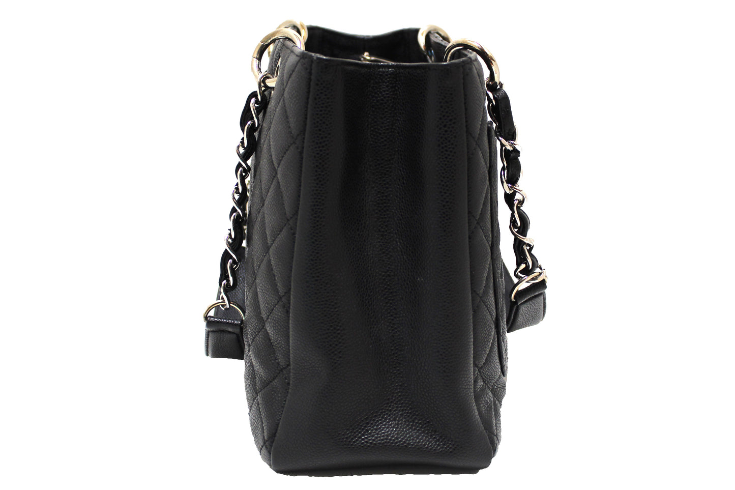 Chanel Black Quilted Caviar Leather Grand Shopper Tote Shoulder Bag