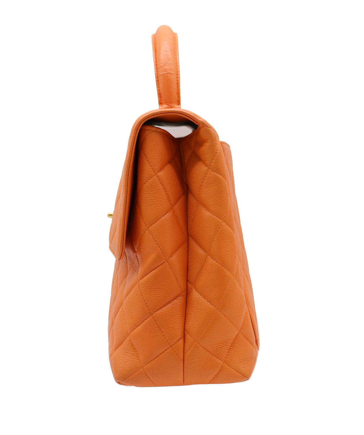 Chanel Top Handle Kel Orange Caviar C24070383 ASC5866