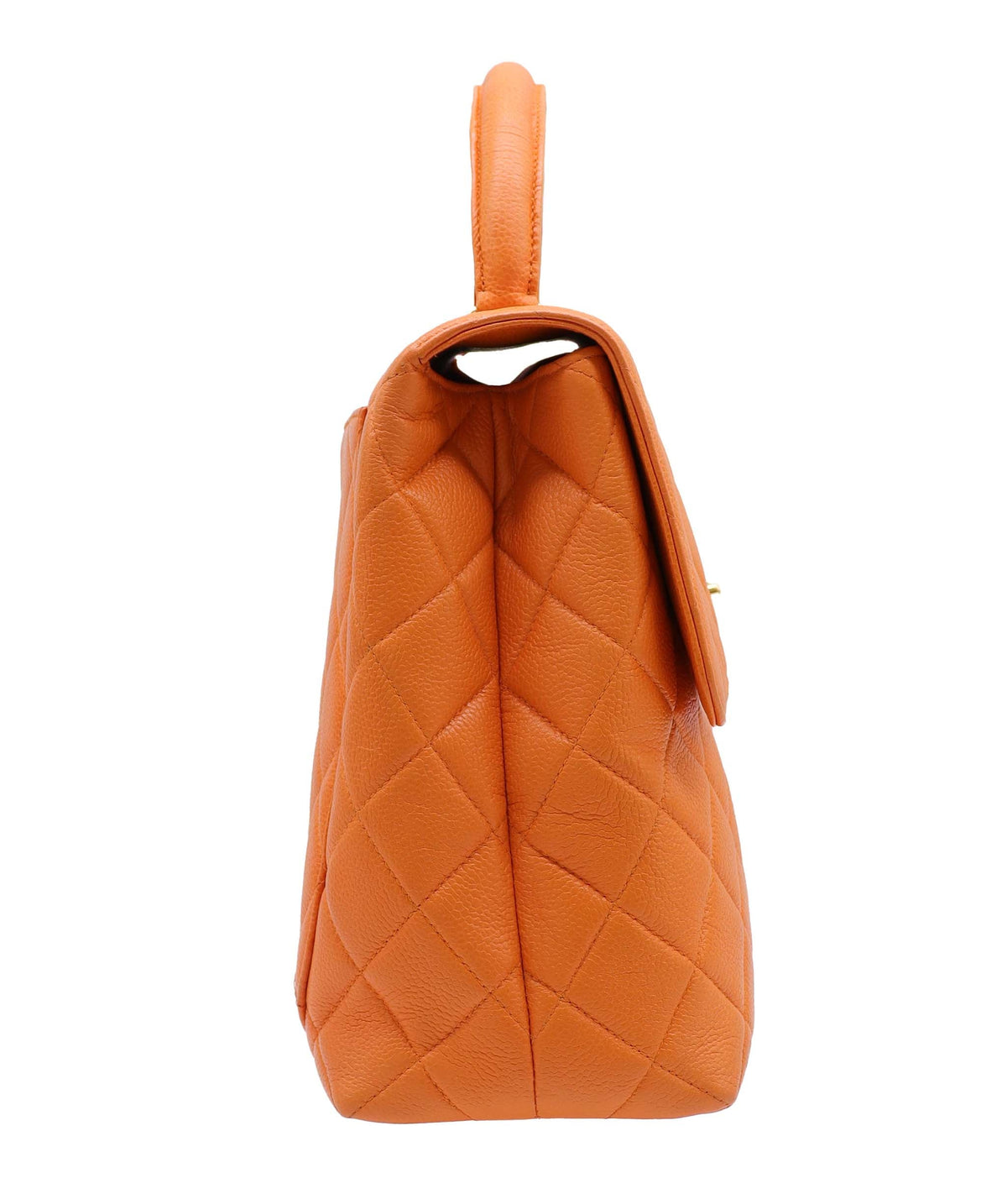 Chanel Top Handle Kel Orange Caviar C24070383 ASC5866