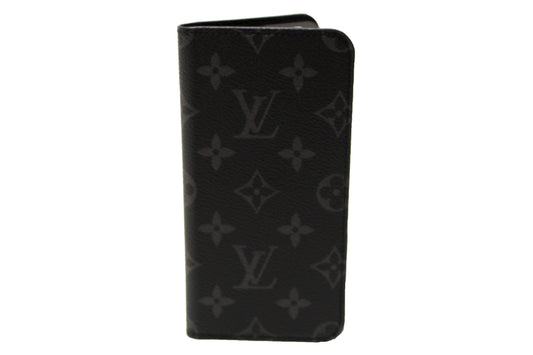 LOUIS VUITTON Louis Vuitton Monogram Eclipse iPhone 8 Max Folio Case | Italystation.com - Shop Now at italystation.com