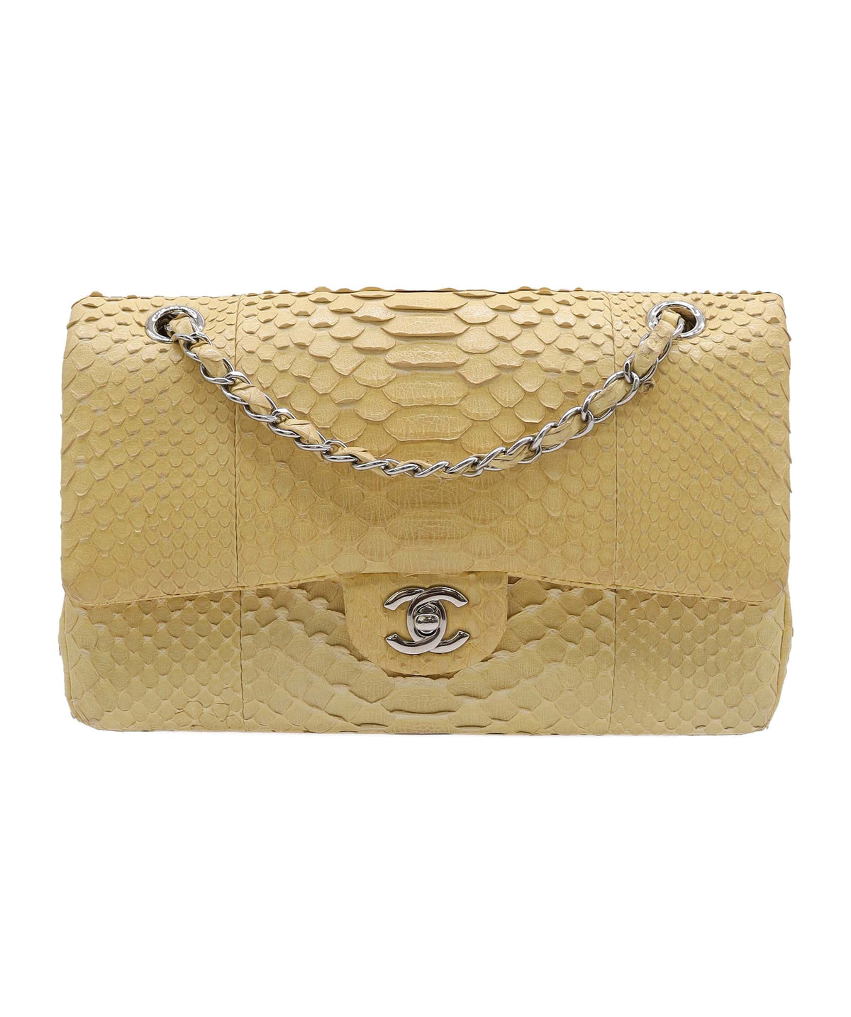 Chanel Medium Double Yellow Python C24020106 ASC5865