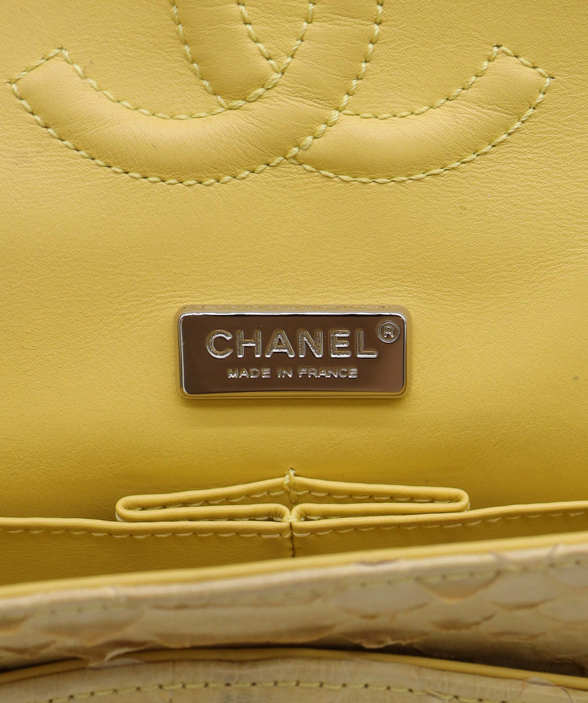 Chanel Medium Double Yellow Python C24020106 ASC5865