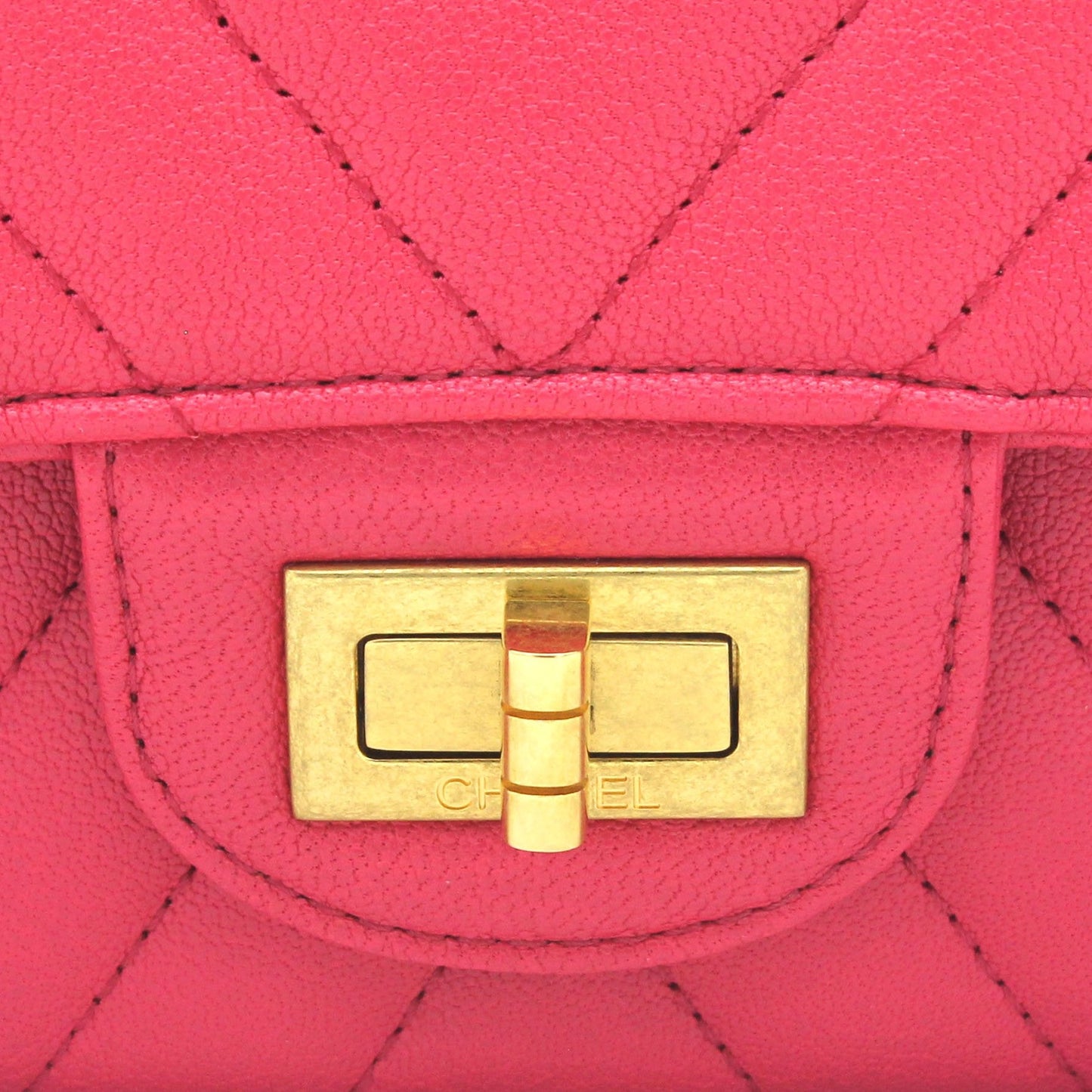Chanel Fushia Chevron Reissue Medium Calfskin Flap Bag