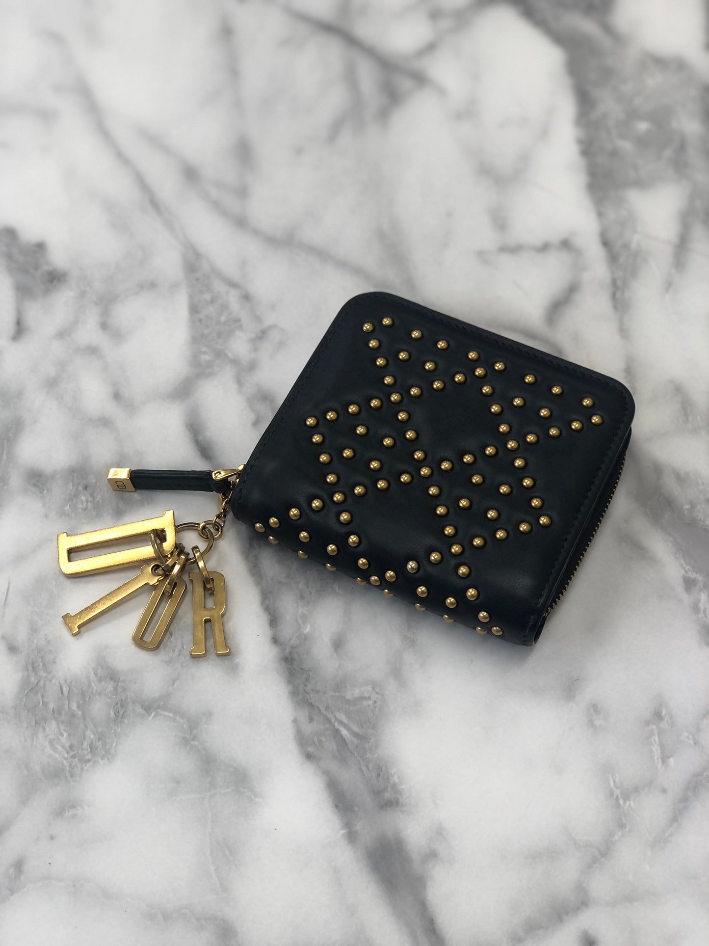 Christian Dior Cannage Leather Dior 33-MA0197 Compact wallet Nyvy 7m4p8z