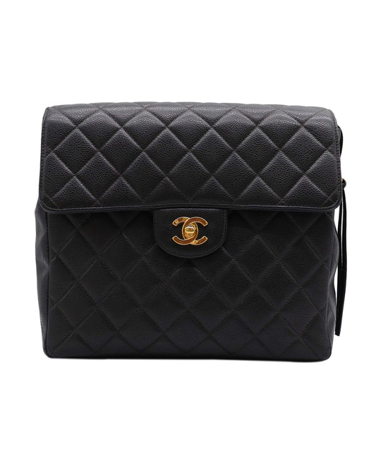 Chanel Flap Backpack Black Caviar C24030163 ASC5861