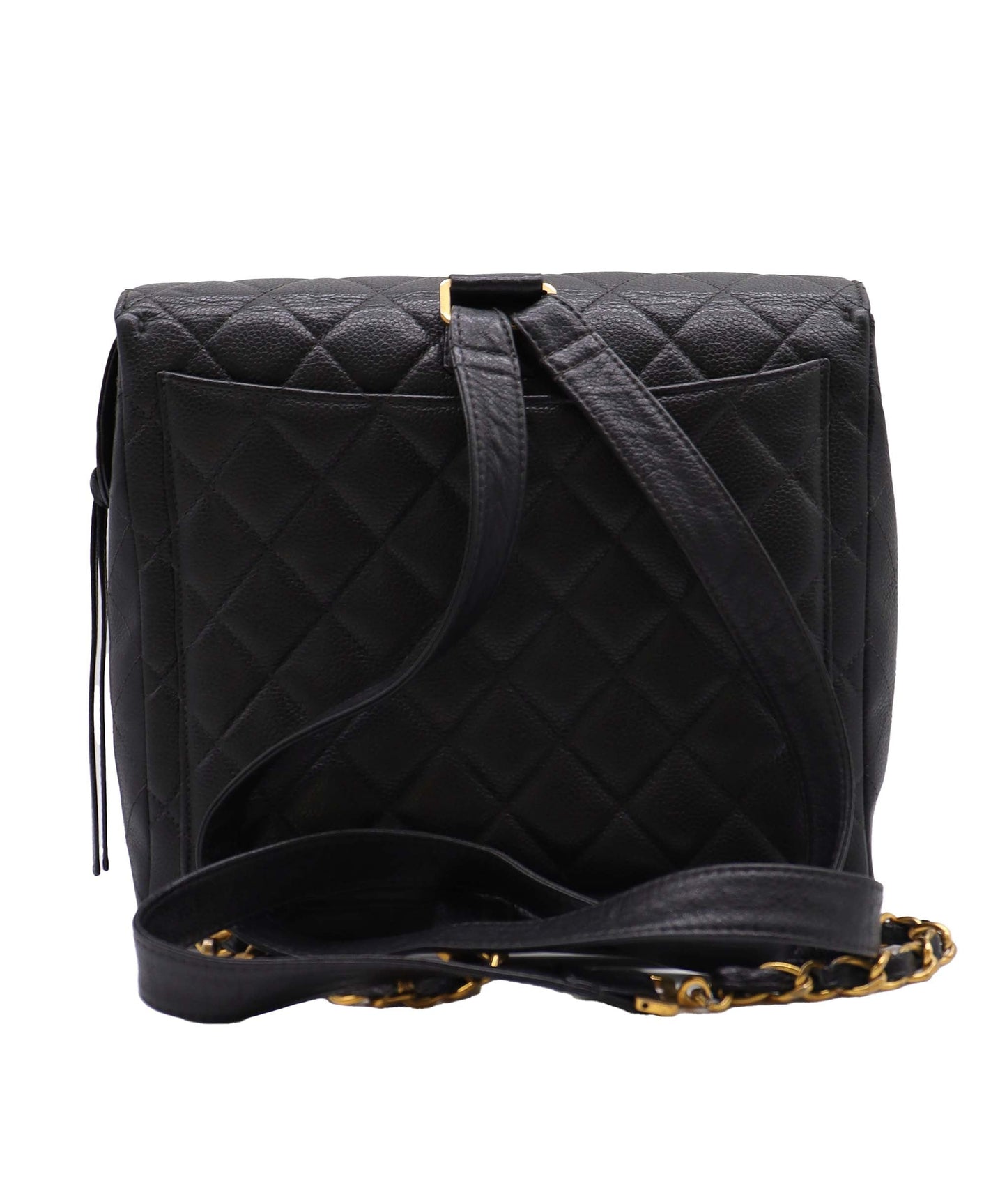 Chanel Flap Backpack Black Caviar C24030163 ASC5861