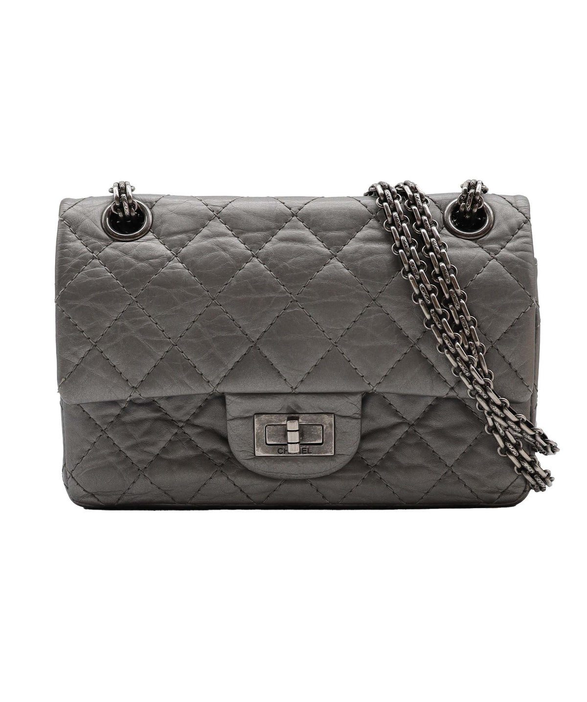 Chanel Mini Reissue F Silver Aged Lambskin C25010187 ASC5850