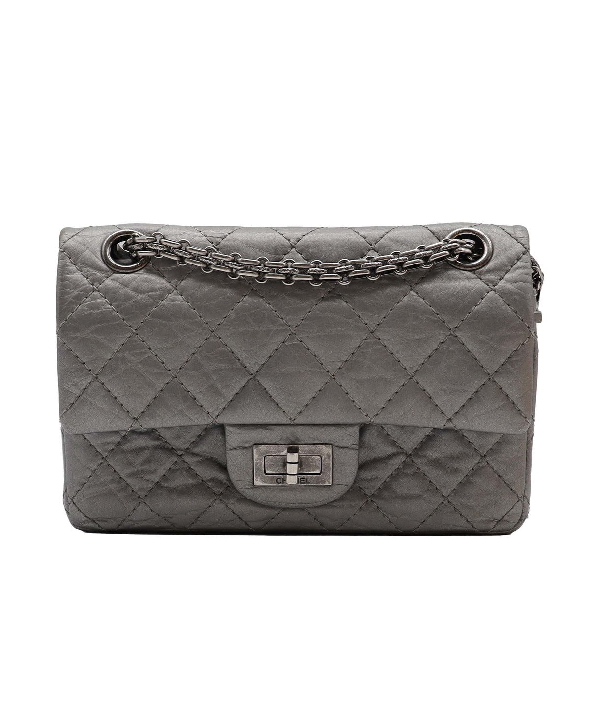 Chanel Mini Reissue F Silver Aged Lambskin C25010187 ASC5850
