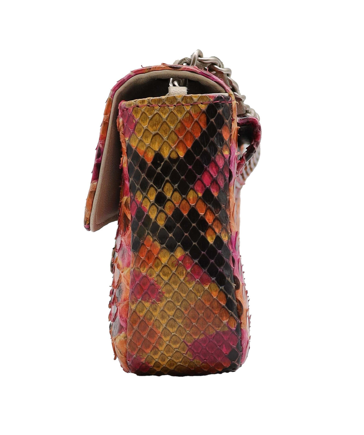 Chanel Mini Flap Orange Pink Python C24060019 ASC5918