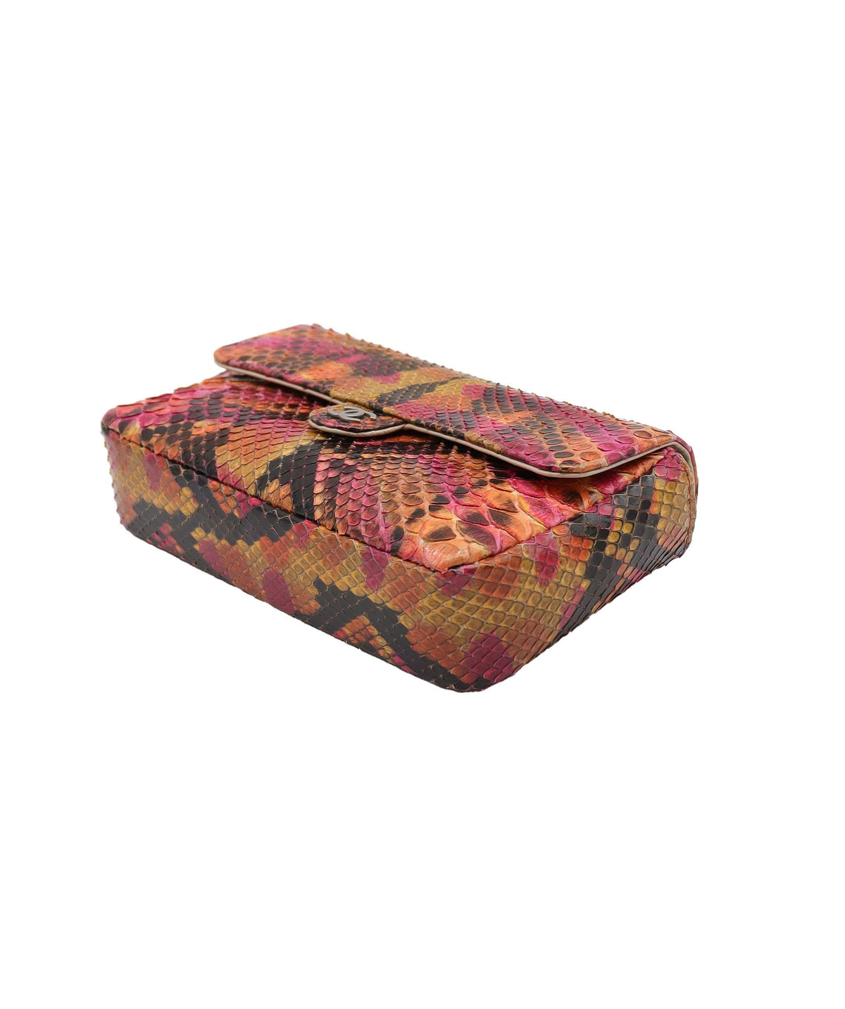 Chanel Mini Flap Orange Pink Python C24060019 ASC5918
