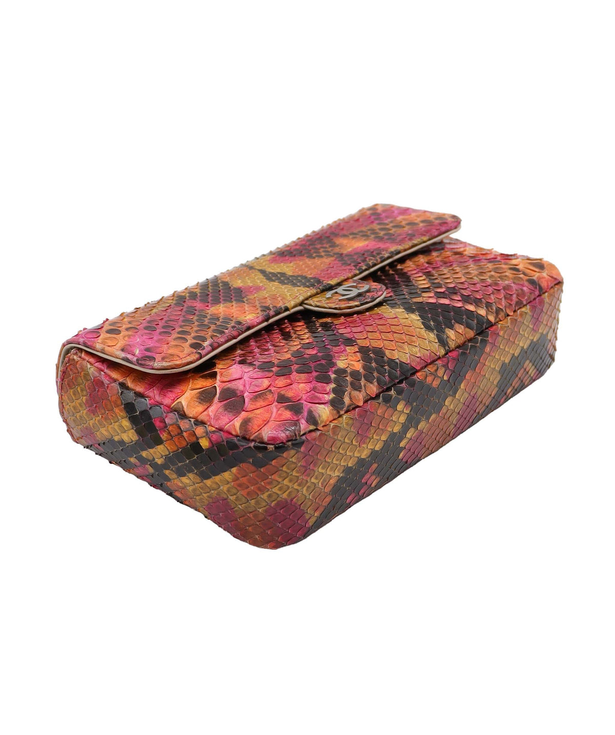 Chanel Mini Flap Orange Pink Python C24060019 ASC5918