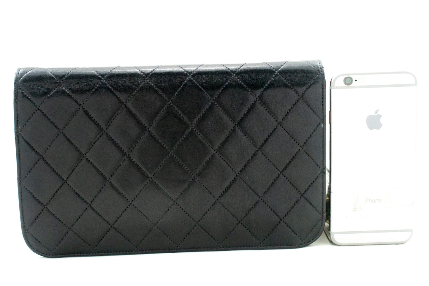 Top Quality Chanel Full New Chain Shoulder Bag Clutch Black Quilted Lambskin
