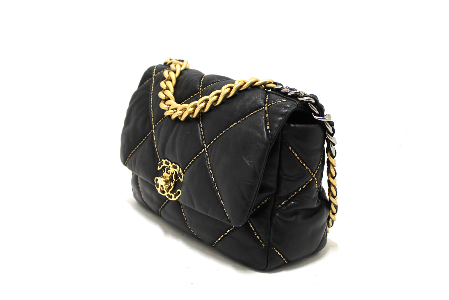 Limited Edition Chanel  Medium Black Quilted Lambskin Leather Shoulder Crossbody Bag