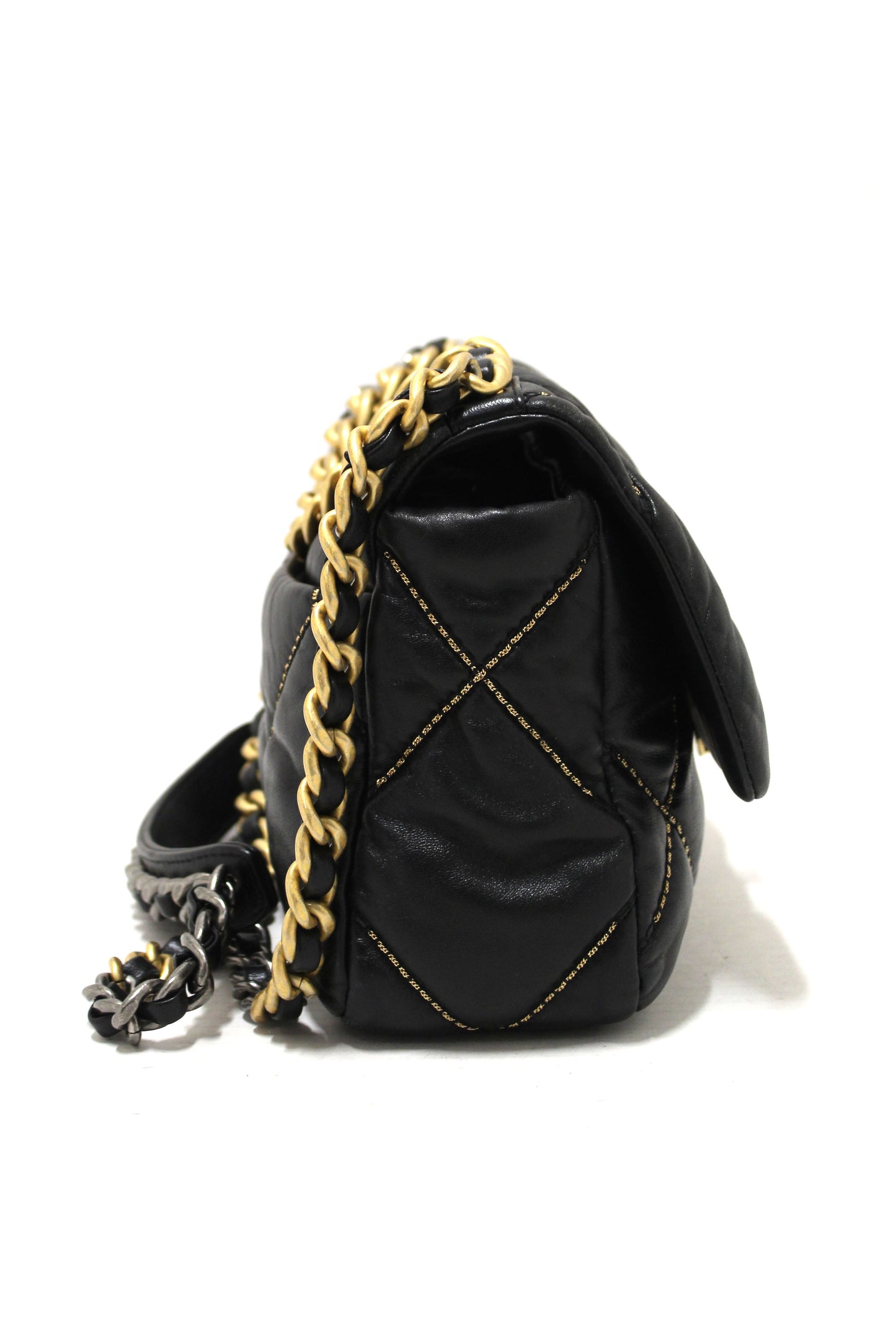 Limited Edition Chanel  Medium Black Quilted Lambskin Leather Shoulder Crossbody Bag