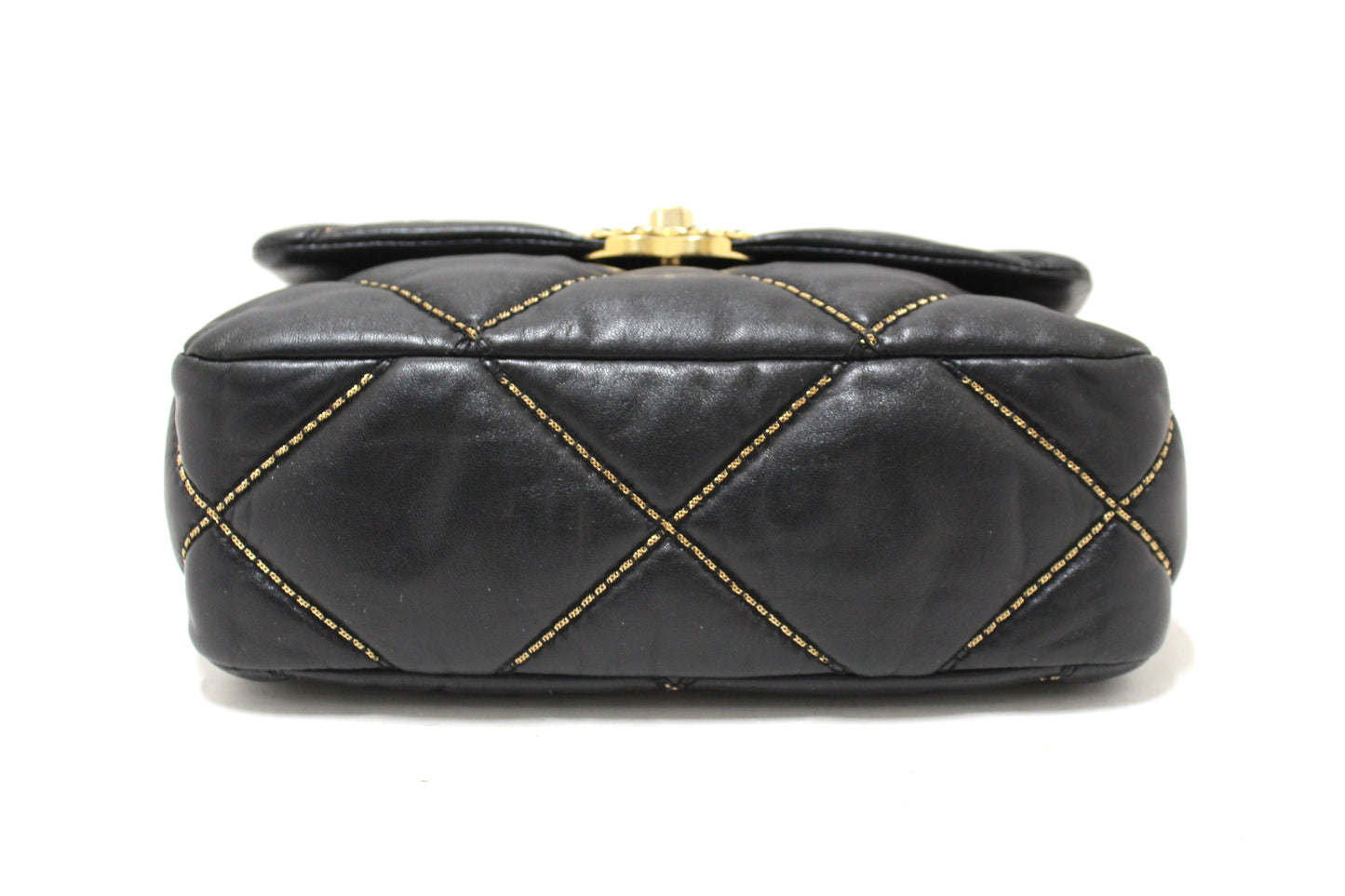 Limited Edition Chanel  Medium Black Quilted Lambskin Leather Shoulder Crossbody Bag